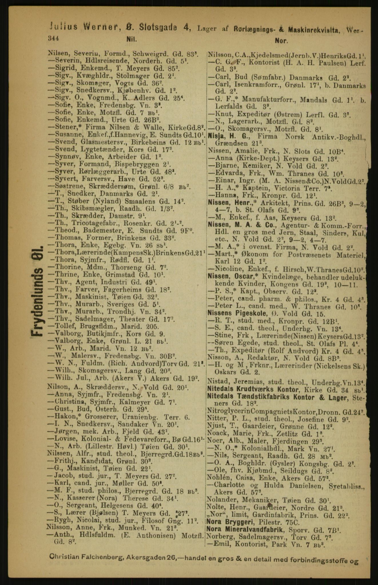 Kristiania/Oslo adressebok, PUBL/-, 1891, p. 344