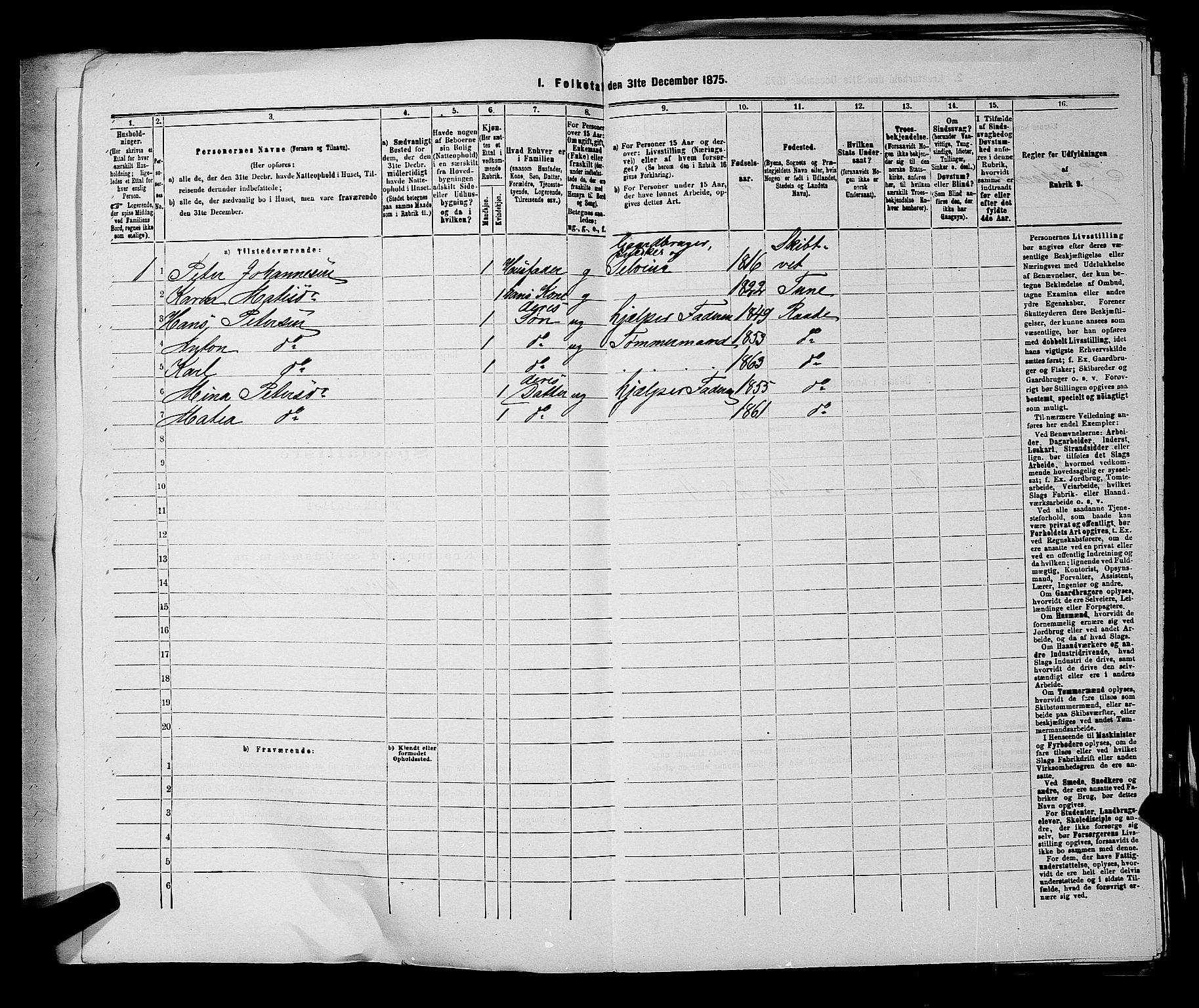 RA, 1875 census for 0135P Råde, 1875, p. 984