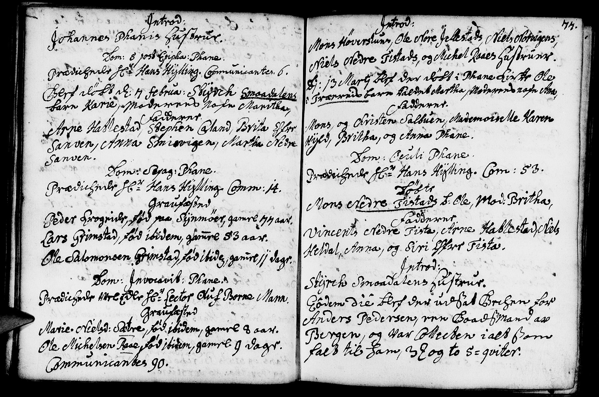 Fana Sokneprestembete, AV/SAB-A-75101/H/Haa/Haaa/L0002: Parish register (official) no. A 2, 1719-1735, p. 77