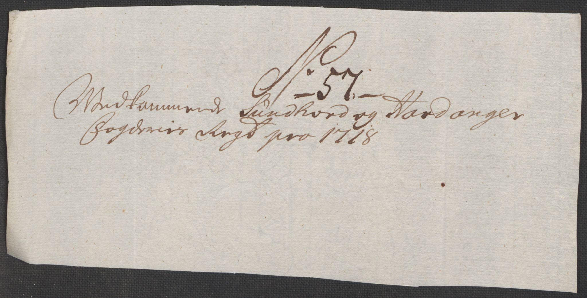 Rentekammeret inntil 1814, Reviderte regnskaper, Fogderegnskap, AV/RA-EA-4092/R48/L2996: Fogderegnskap Sunnhordland og Hardanger, 1718, p. 44