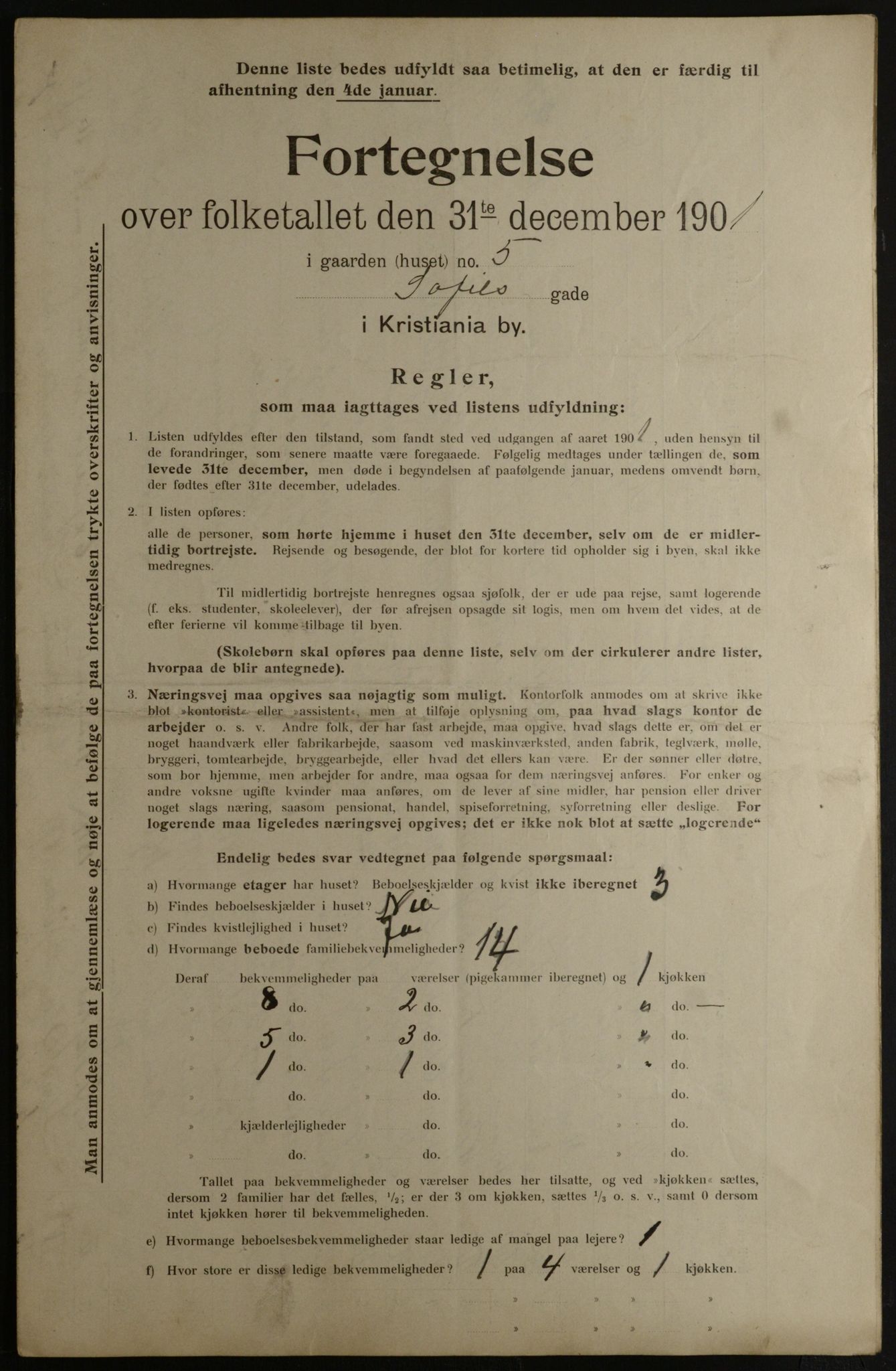 OBA, Municipal Census 1901 for Kristiania, 1901, p. 15203