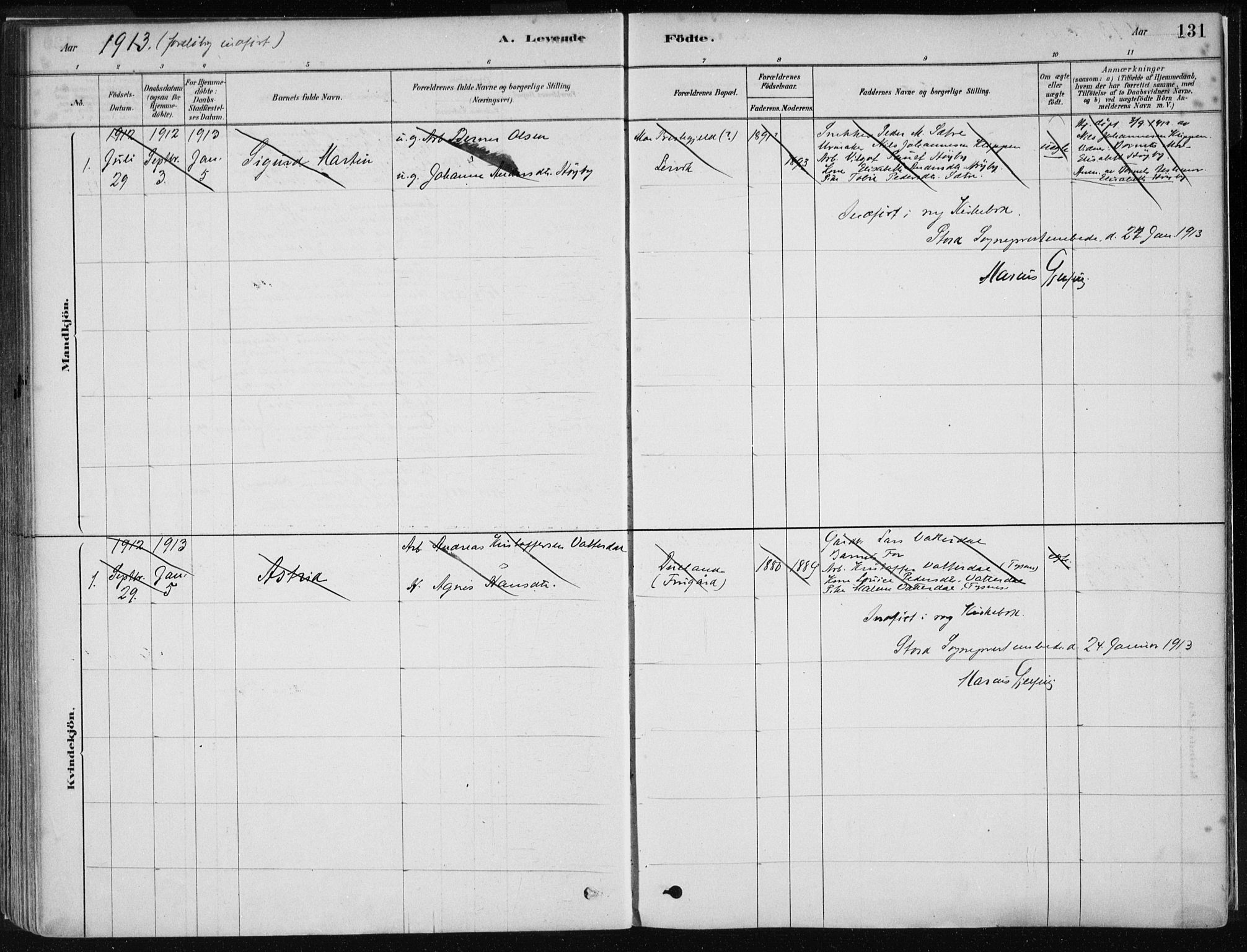 Stord sokneprestembete, SAB/A-78201/H/Haa: Parish register (official) no. B 2, 1878-1913, p. 131