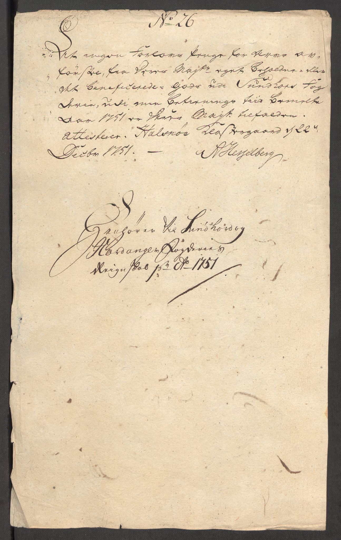 Rentekammeret inntil 1814, Reviderte regnskaper, Fogderegnskap, RA/EA-4092/R48/L3056: Fogderegnskap Sunnhordland og Hardanger, 1751, p. 242