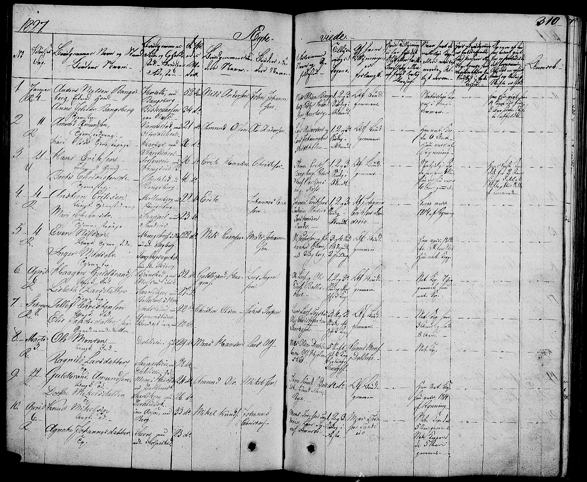Ringsaker prestekontor, SAH/PREST-014/L/La/L0004: Parish register (copy) no. 4, 1827-1838, p. 310