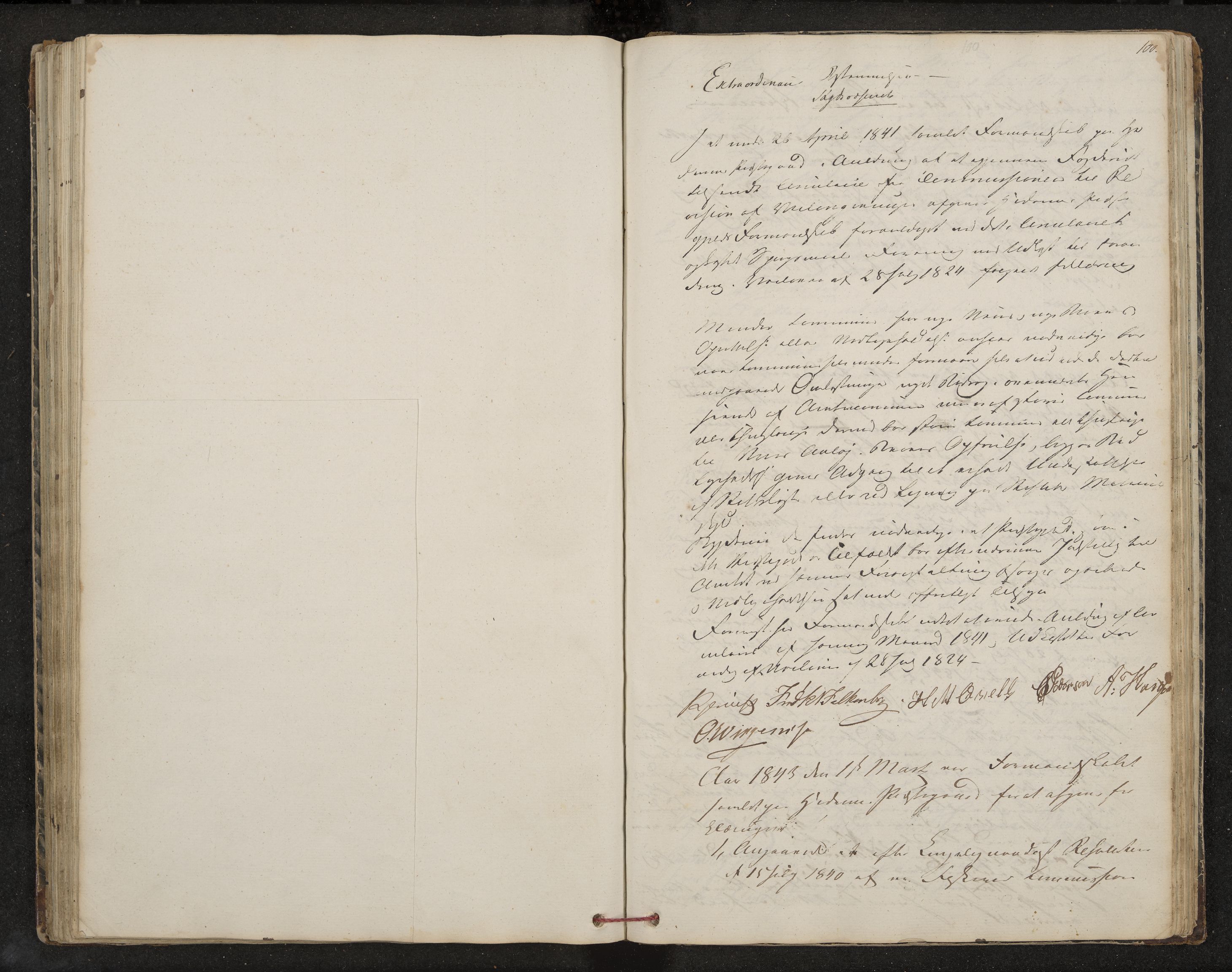 Hedrum formannskap og sentraladministrasjon, IKAK/0727021/A/Aa/L0001: Møtebok med register, 1837-1853, p. 100
