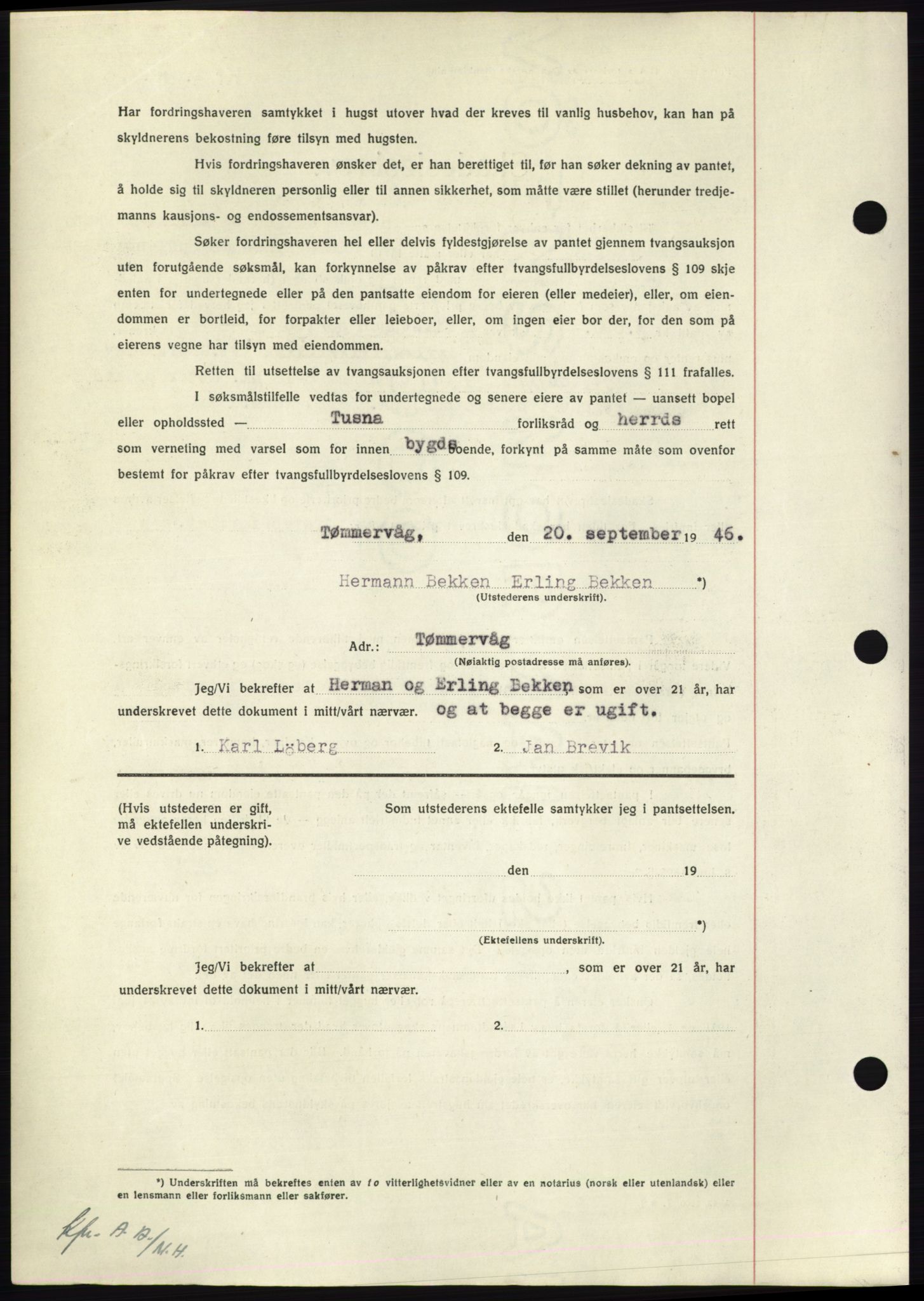 Nordmøre sorenskriveri, AV/SAT-A-4132/1/2/2Ca: Mortgage book no. B95, 1946-1947, Diary no: : 2659/1946