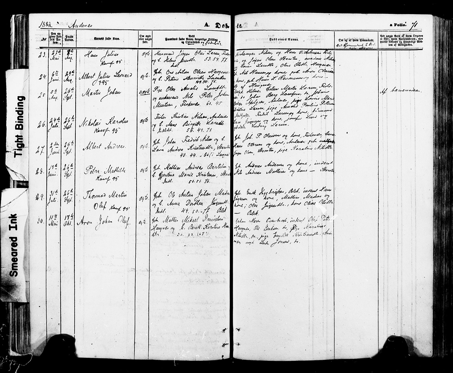 Ministerialprotokoller, klokkerbøker og fødselsregistre - Nordland, AV/SAT-A-1459/897/L1398: Parish register (official) no. 897A05 /2, 1867-1880, p. 71