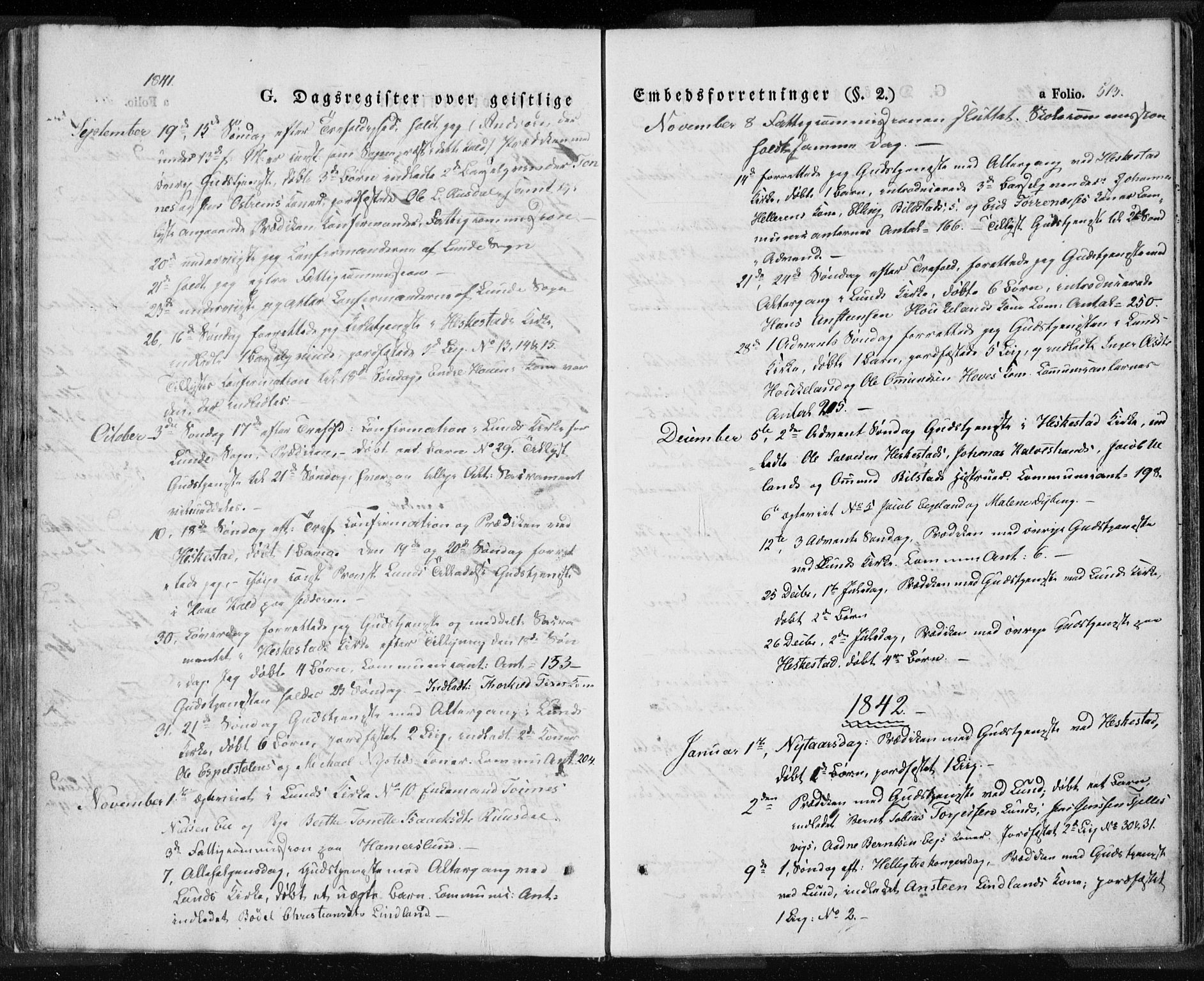 Lund sokneprestkontor, SAST/A-101809/S06/L0008: Parish register (official) no. A 7.2, 1833-1854, p. 513