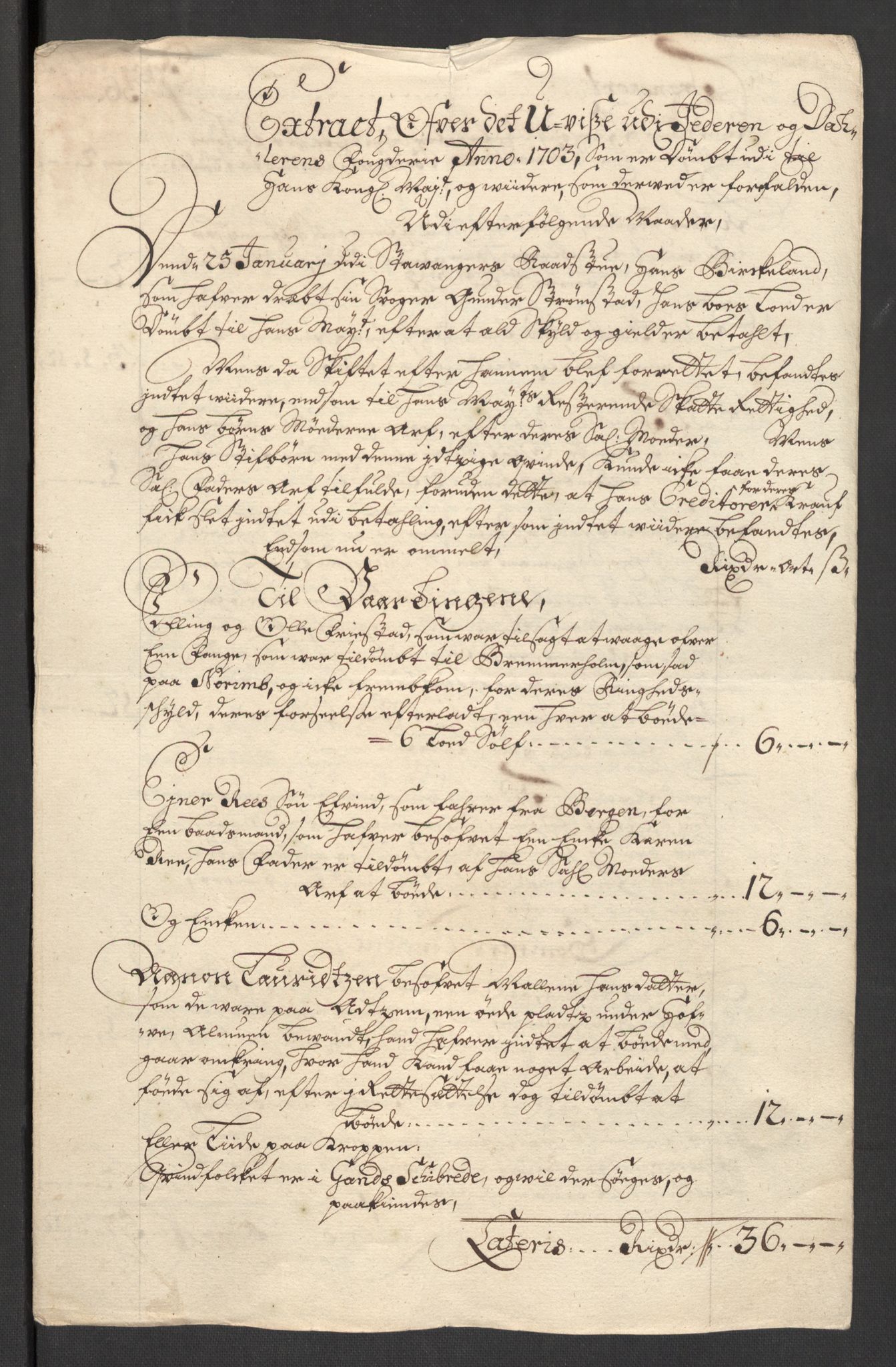 Rentekammeret inntil 1814, Reviderte regnskaper, Fogderegnskap, RA/EA-4092/R46/L2732: Fogderegnskap Jæren og Dalane, 1703-1704, p. 25