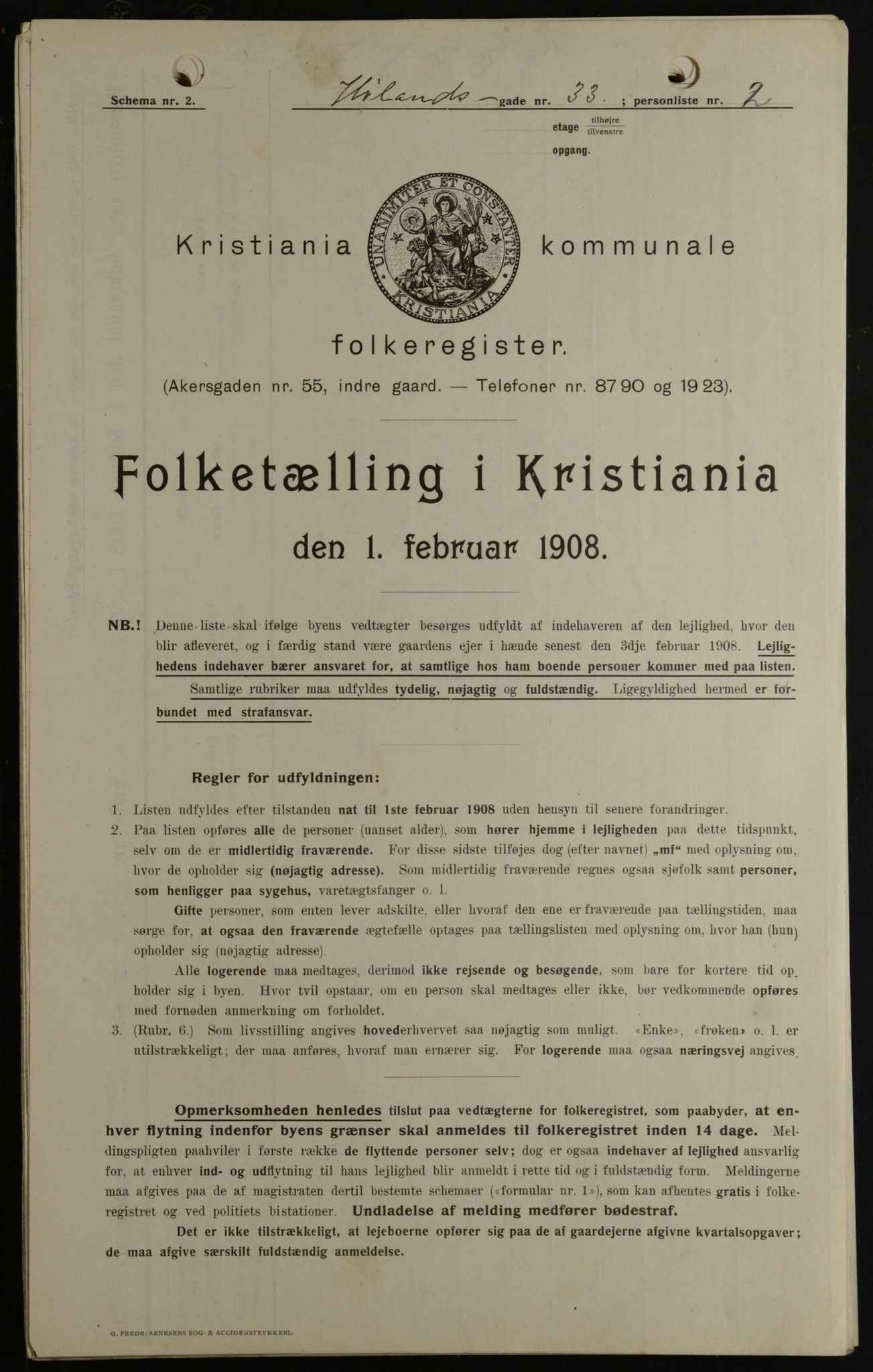 OBA, Municipal Census 1908 for Kristiania, 1908, p. 38267