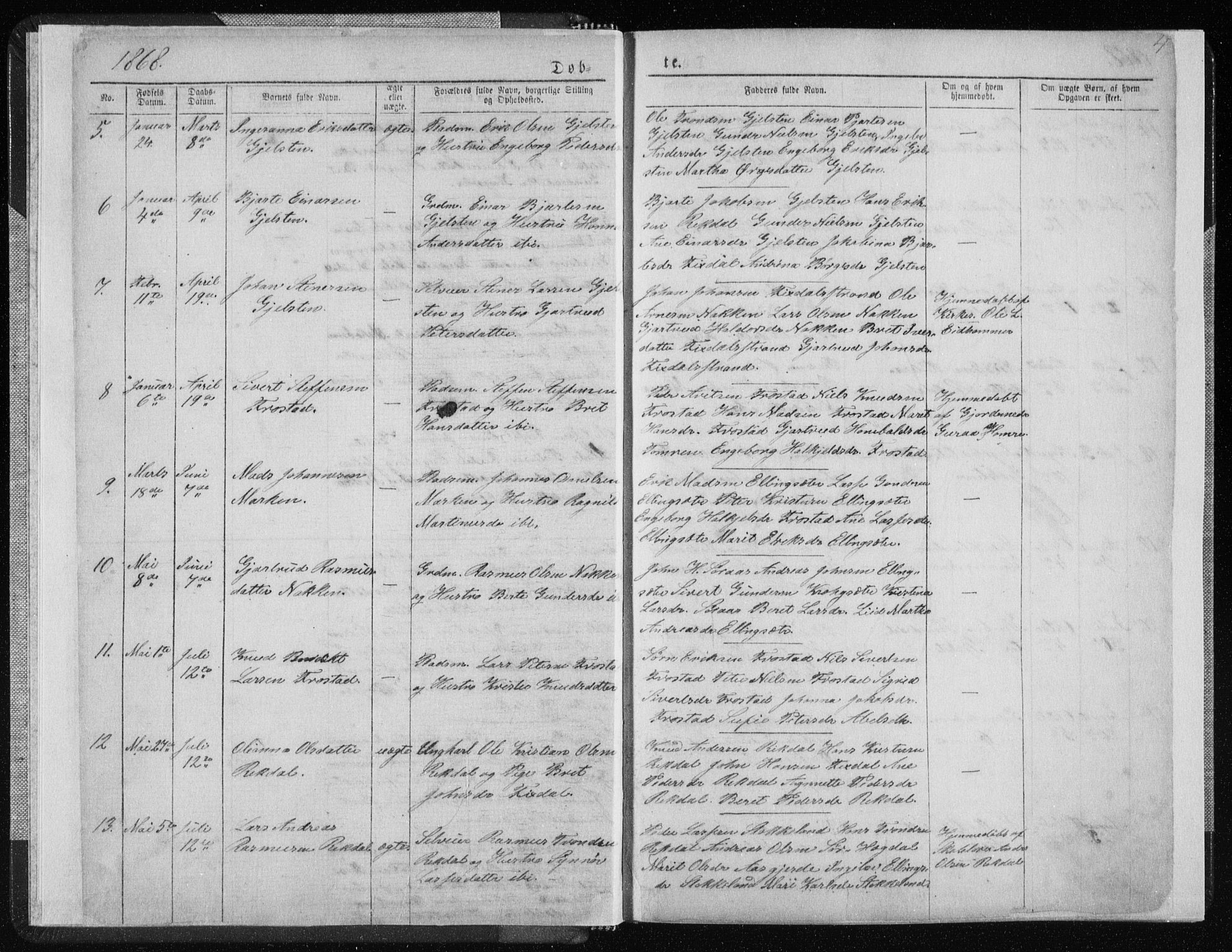 Ministerialprotokoller, klokkerbøker og fødselsregistre - Møre og Romsdal, AV/SAT-A-1454/540/L0541: Parish register (copy) no. 540C01, 1867-1920, p. 4