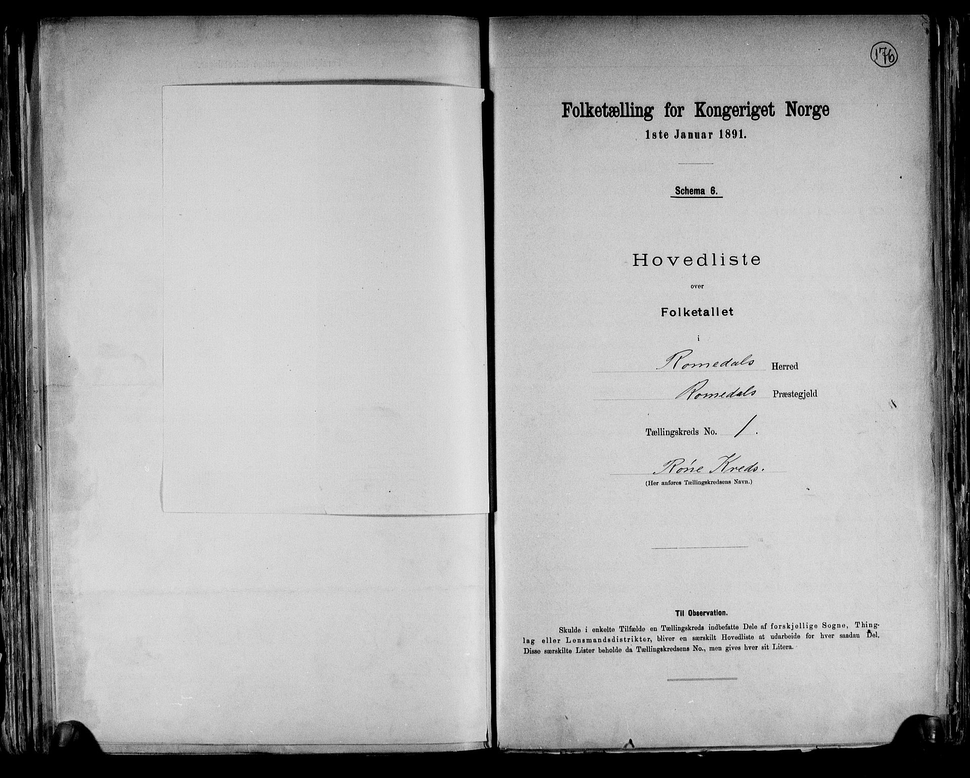 RA, 1891 census for 0416 Romedal, 1891, p. 5