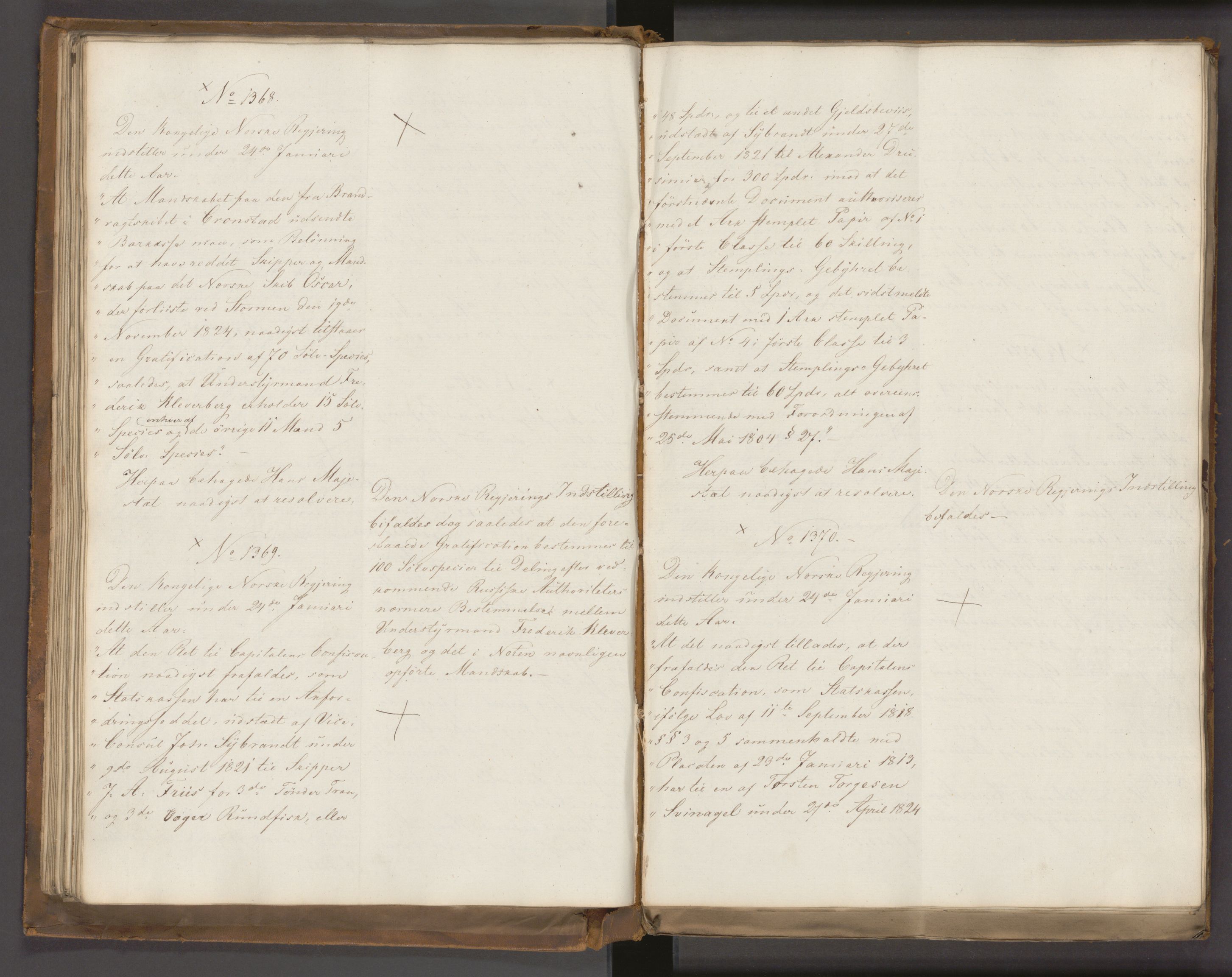 Statsrådssekretariatet, AV/RA-S-1001/A/Ab/L0022: Kgl. res. nr. 1210-1721, 1. halvår, 1826