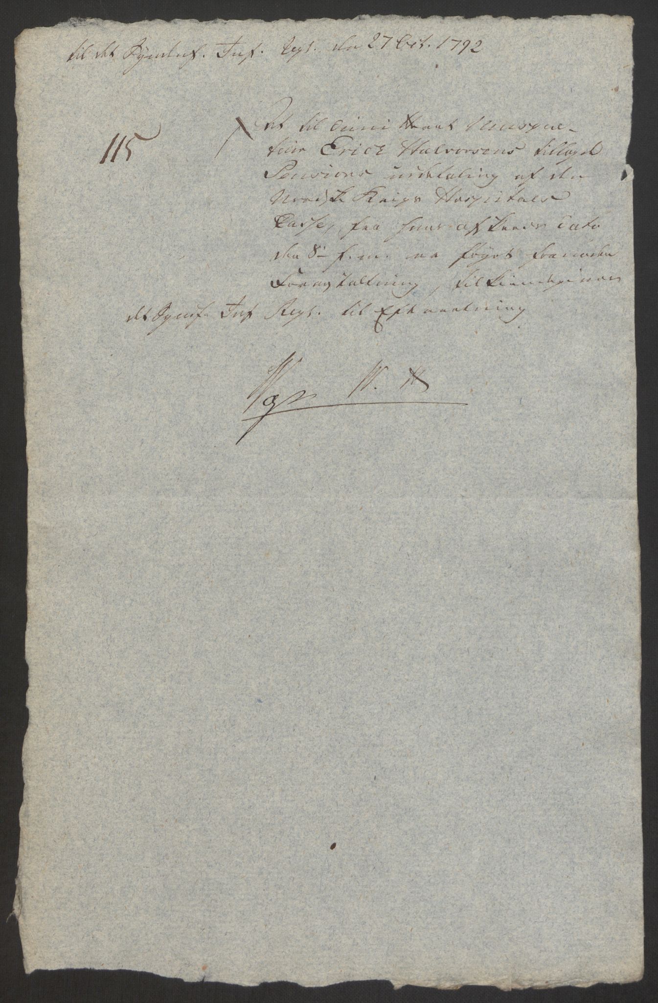 Forsvaret, Den norske kvesthuskasse/krigshospitalkasse, AV/RA-RAFA-1887/F/Fa/L0008: Konsepter, 1790-1793, p. 943