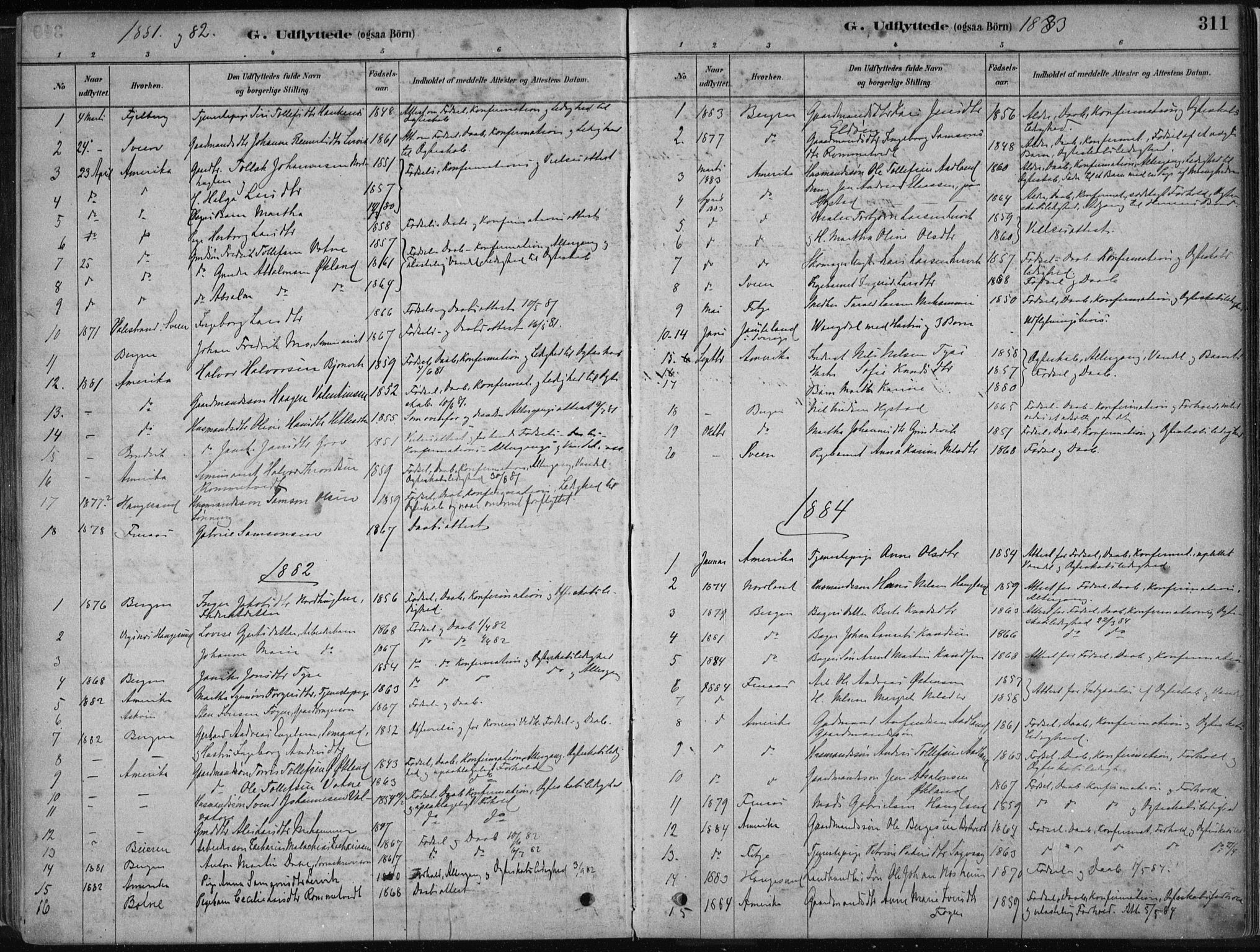 Stord sokneprestembete, AV/SAB-A-78201/H/Haa: Parish register (official) no. B 2, 1878-1913, p. 311