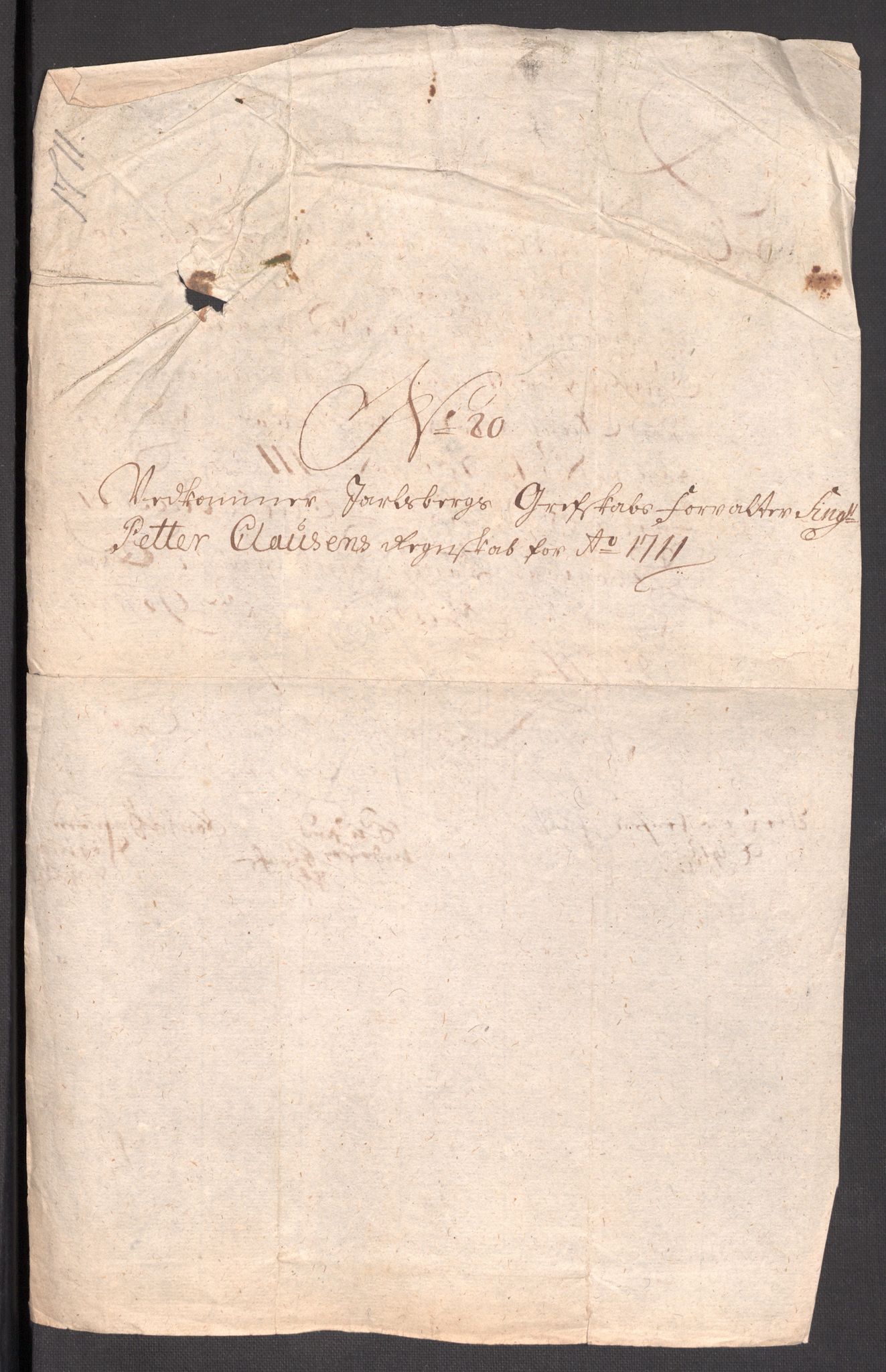 Rentekammeret inntil 1814, Reviderte regnskaper, Fogderegnskap, RA/EA-4092/R32/L1876: Fogderegnskap Jarlsberg grevskap, 1711, p. 445