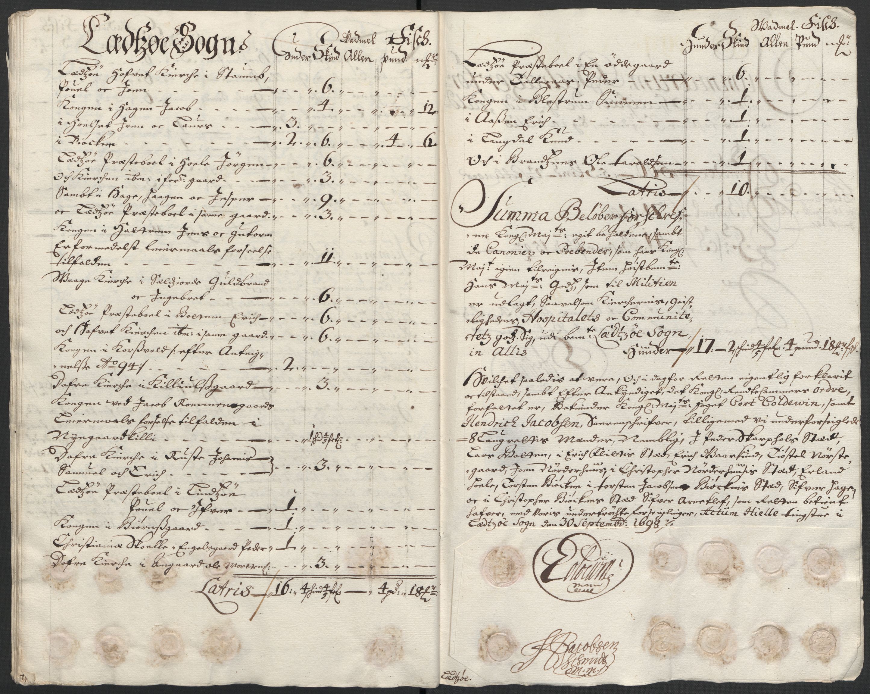Rentekammeret inntil 1814, Reviderte regnskaper, Fogderegnskap, RA/EA-4092/R17/L1171: Fogderegnskap Gudbrandsdal, 1698, p. 210
