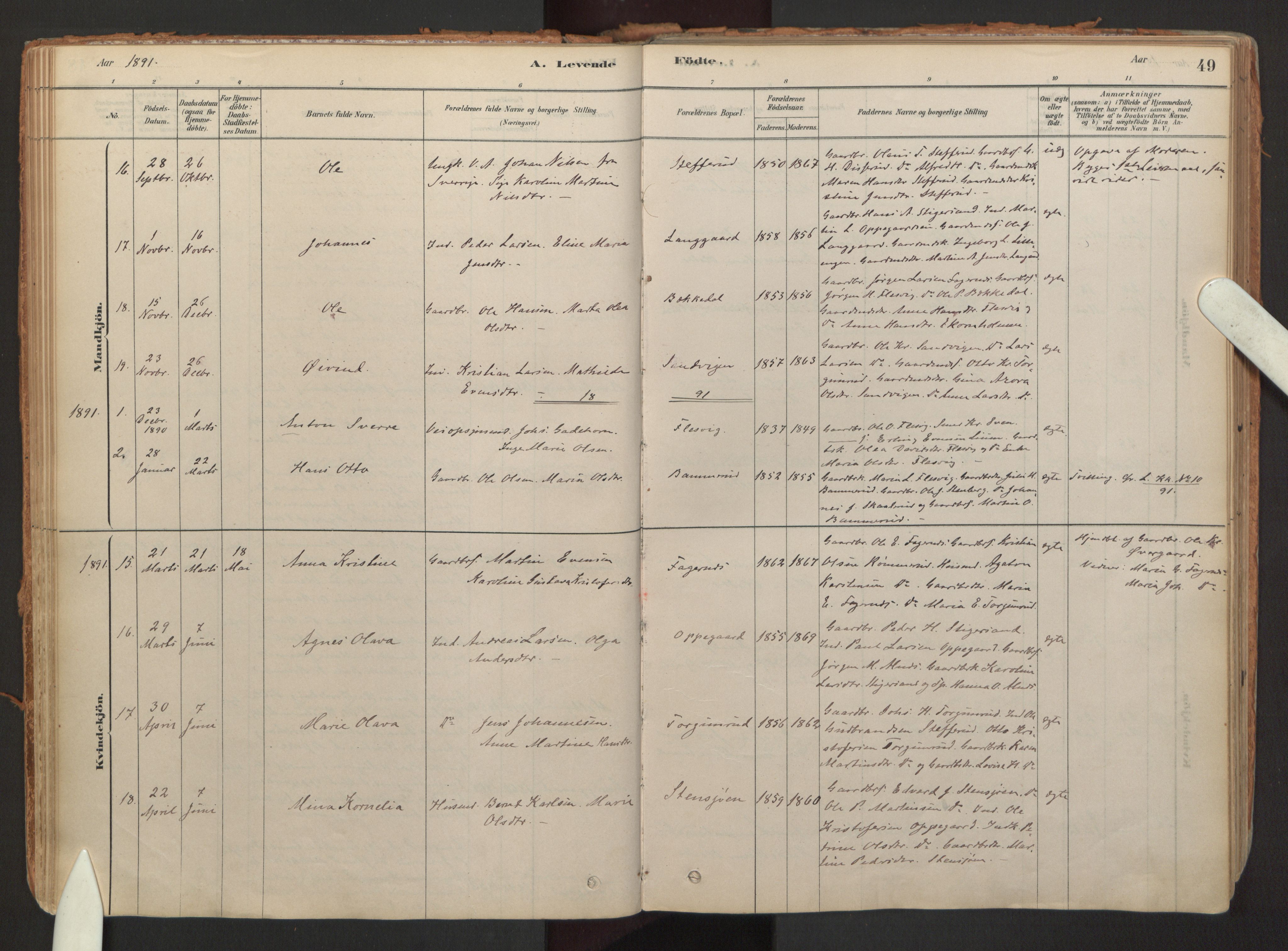 Hurdal prestekontor Kirkebøker, SAO/A-10889/F/Fb/L0003: Parish register (official) no. II 3, 1878-1920, p. 49