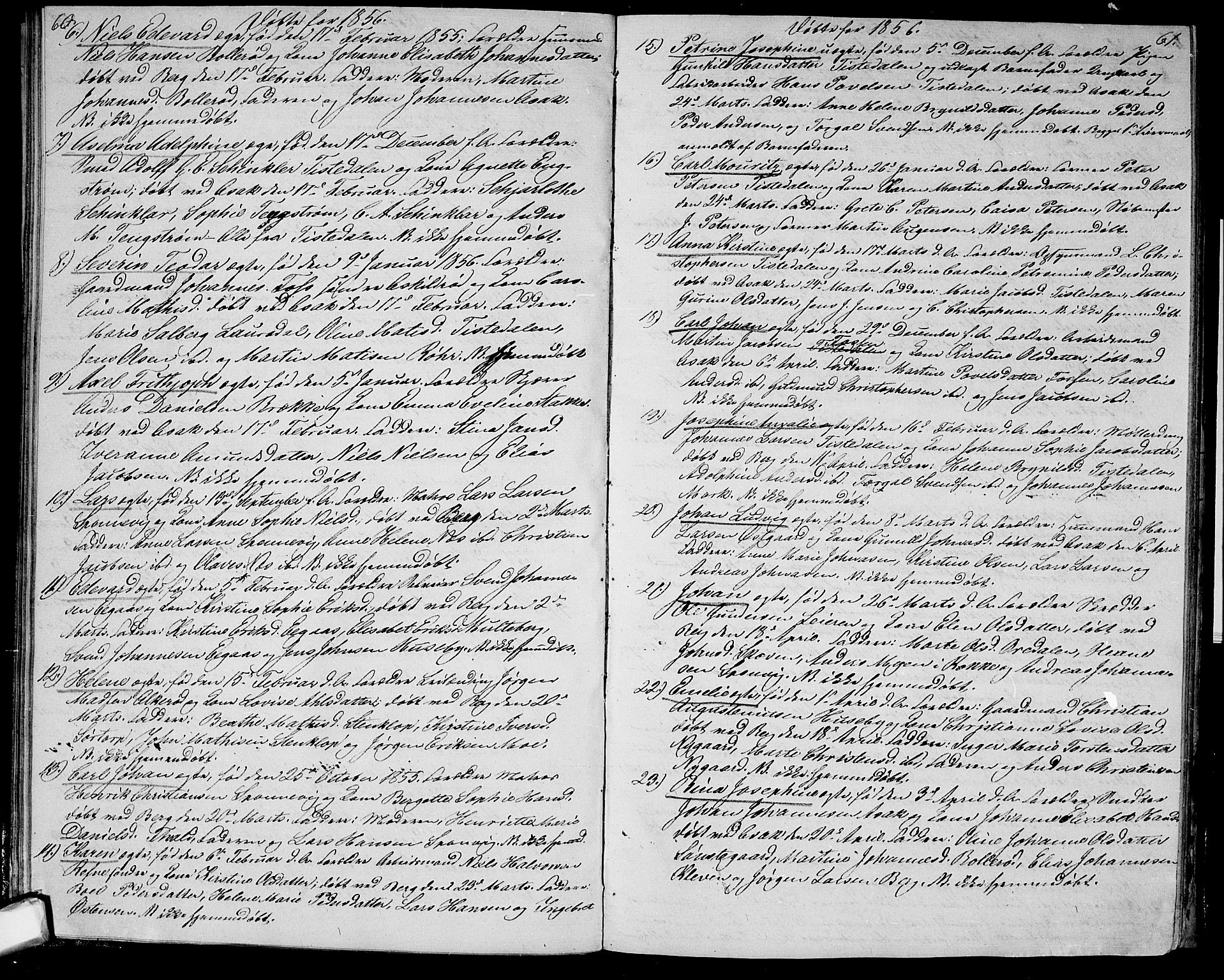 Berg prestekontor Kirkebøker, SAO/A-10902/G/Ga/L0003: Parish register (copy) no.  I 3, 1850-1866, p. 60-61