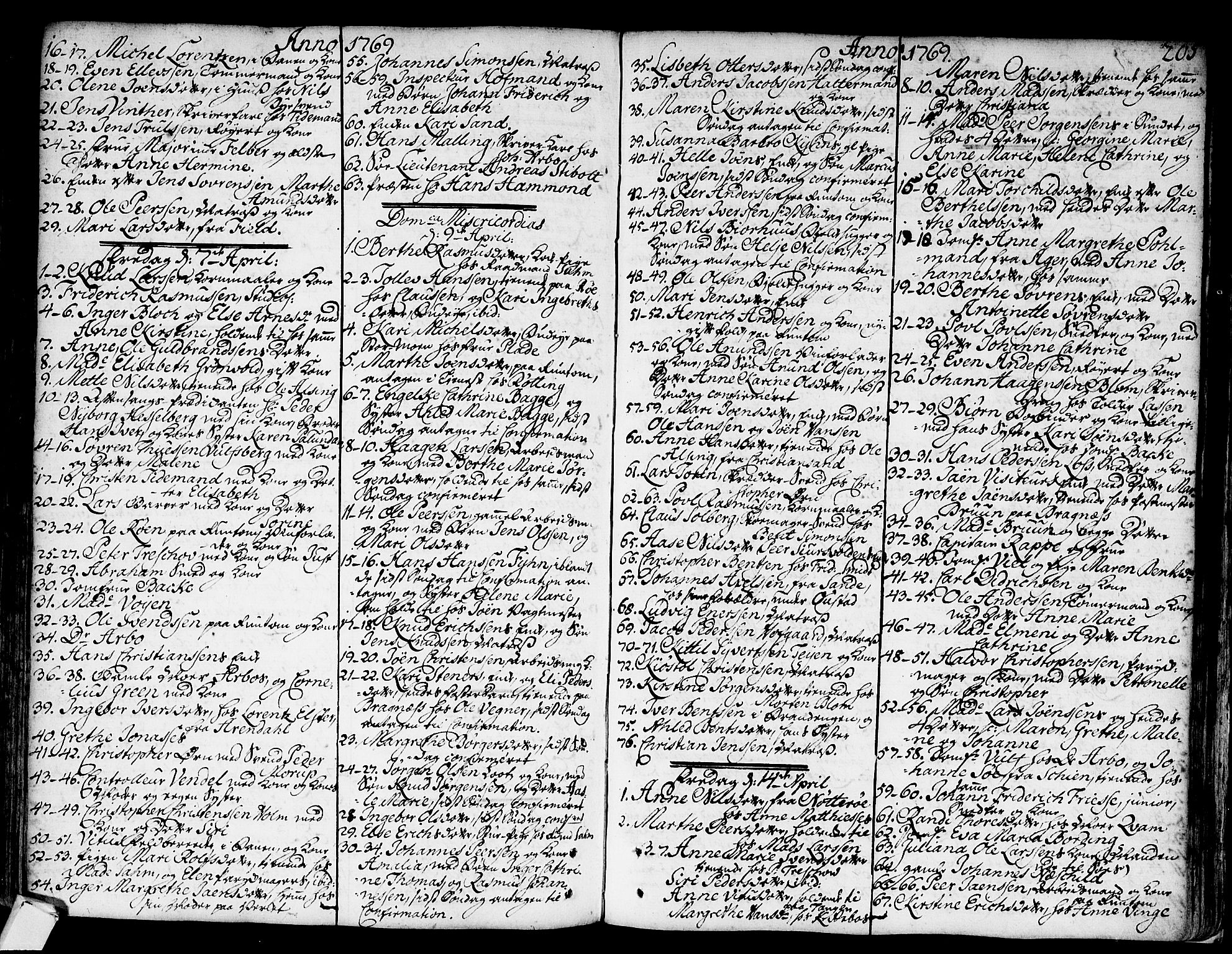 Strømsø kirkebøker, SAKO/A-246/F/Fa/L0008: Parish register (official) no. I 8, 1748-1774, p. 205