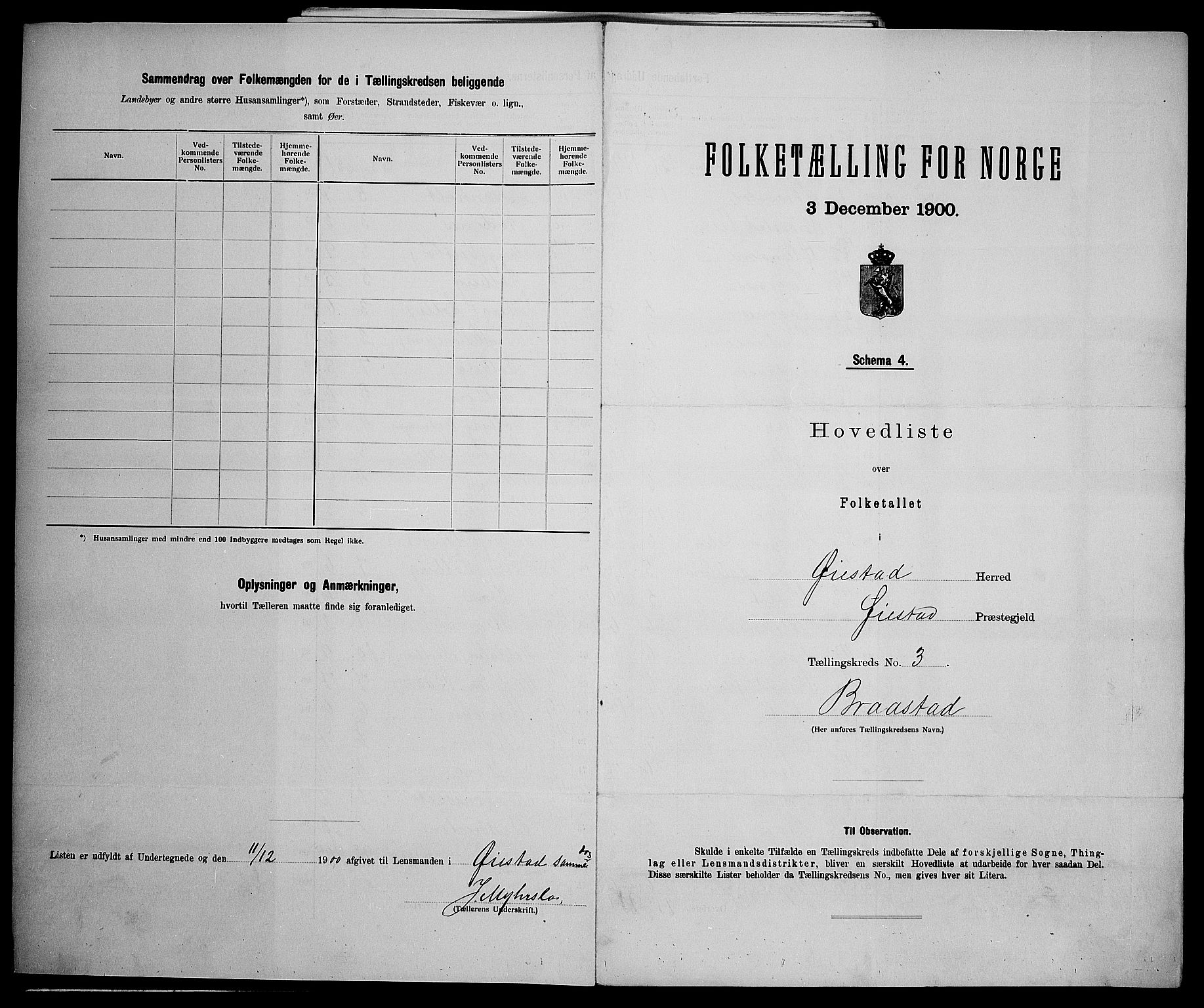 SAK, 1900 census for Øyestad, 1900, p. 24