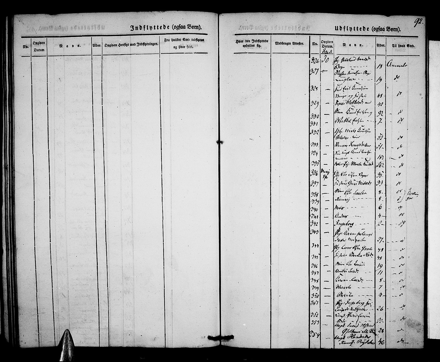 Voss sokneprestembete, SAB/A-79001/H/Haa: Parish register (official) no. A 15, 1845-1855, p. 92