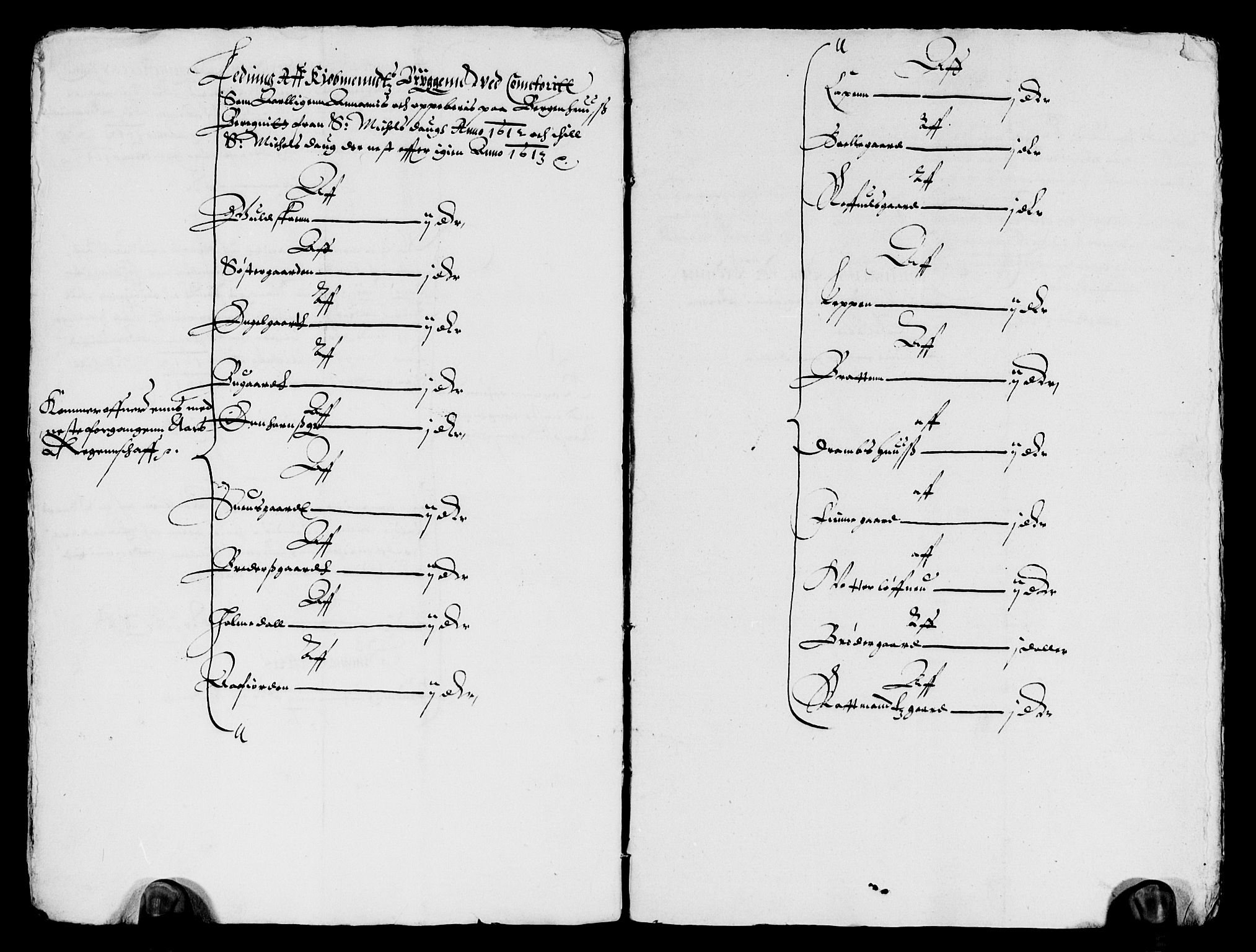 Rentekammeret inntil 1814, Reviderte regnskaper, Lensregnskaper, AV/RA-EA-5023/R/Rb/Rbt/L0010: Bergenhus len, 1611-1613