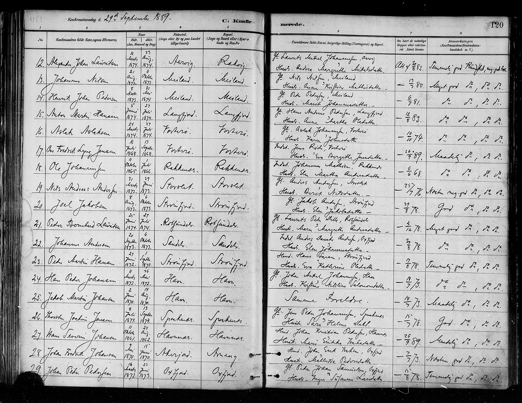Skjervøy sokneprestkontor, SATØ/S-1300/H/Ha/Haa/L0010kirke: Parish register (official) no. 10, 1887-1898, p. 120