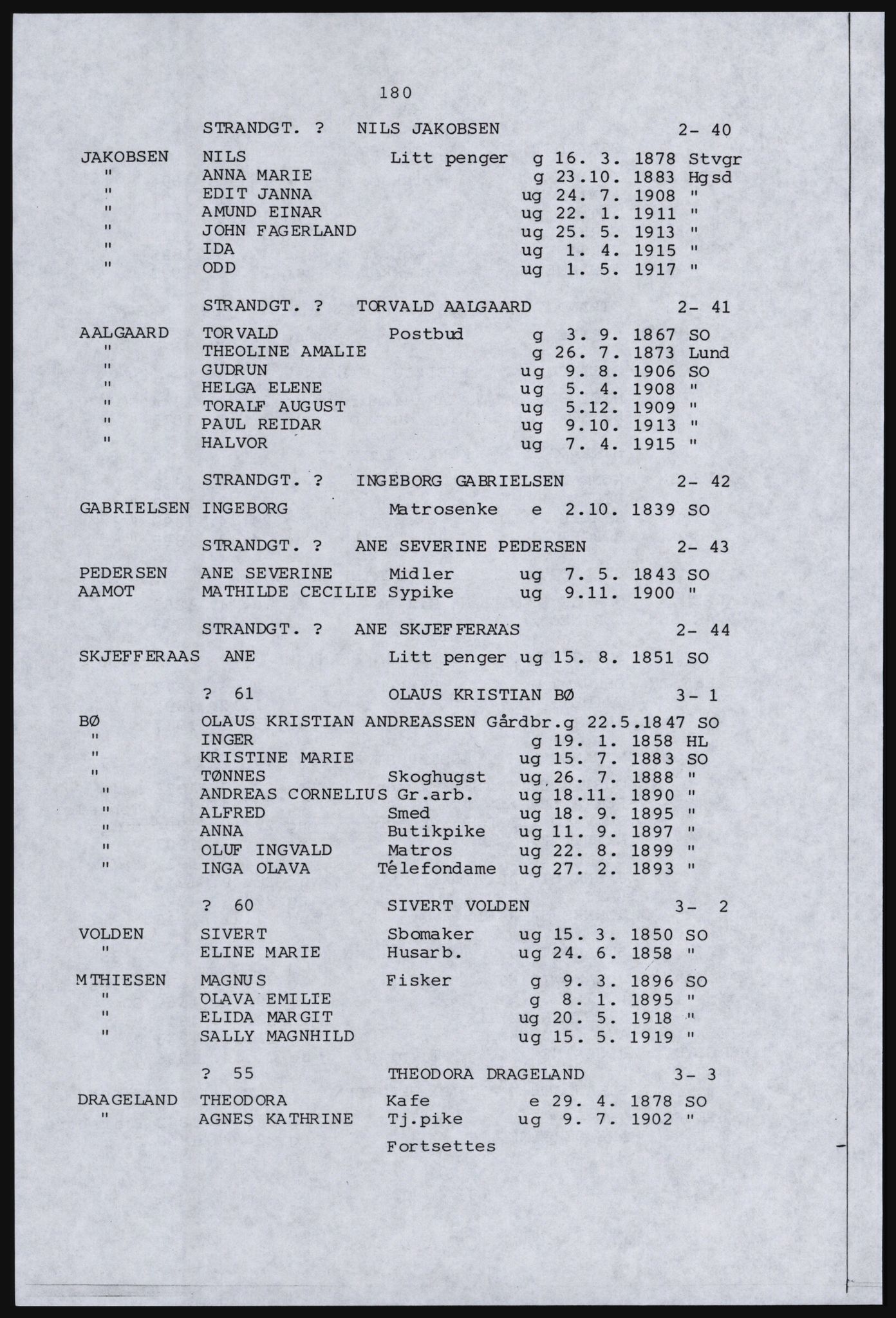 SAST, Copy of 1920 census for Dalane, 1920, p. 630