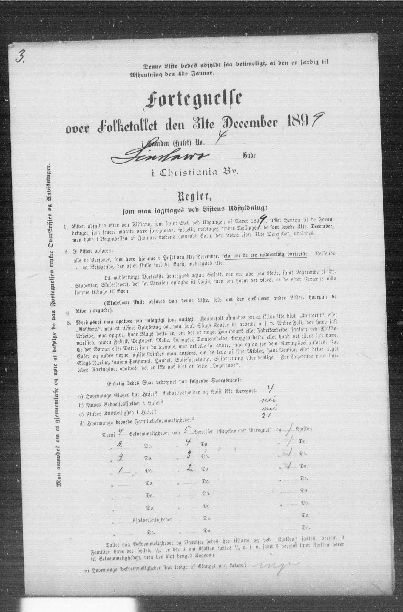 OBA, Municipal Census 1899 for Kristiania, 1899, p. 7580