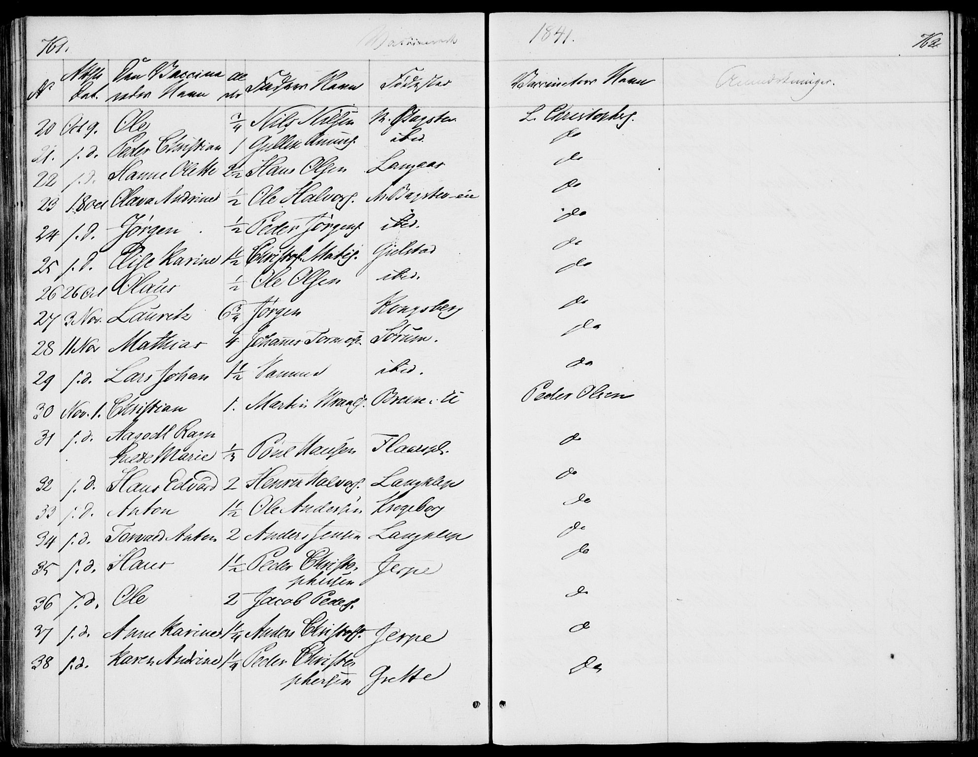 Våle kirkebøker, SAKO/A-334/F/Fa/L0009b: Parish register (official) no. I 9B, 1841-1860, p. 761-762