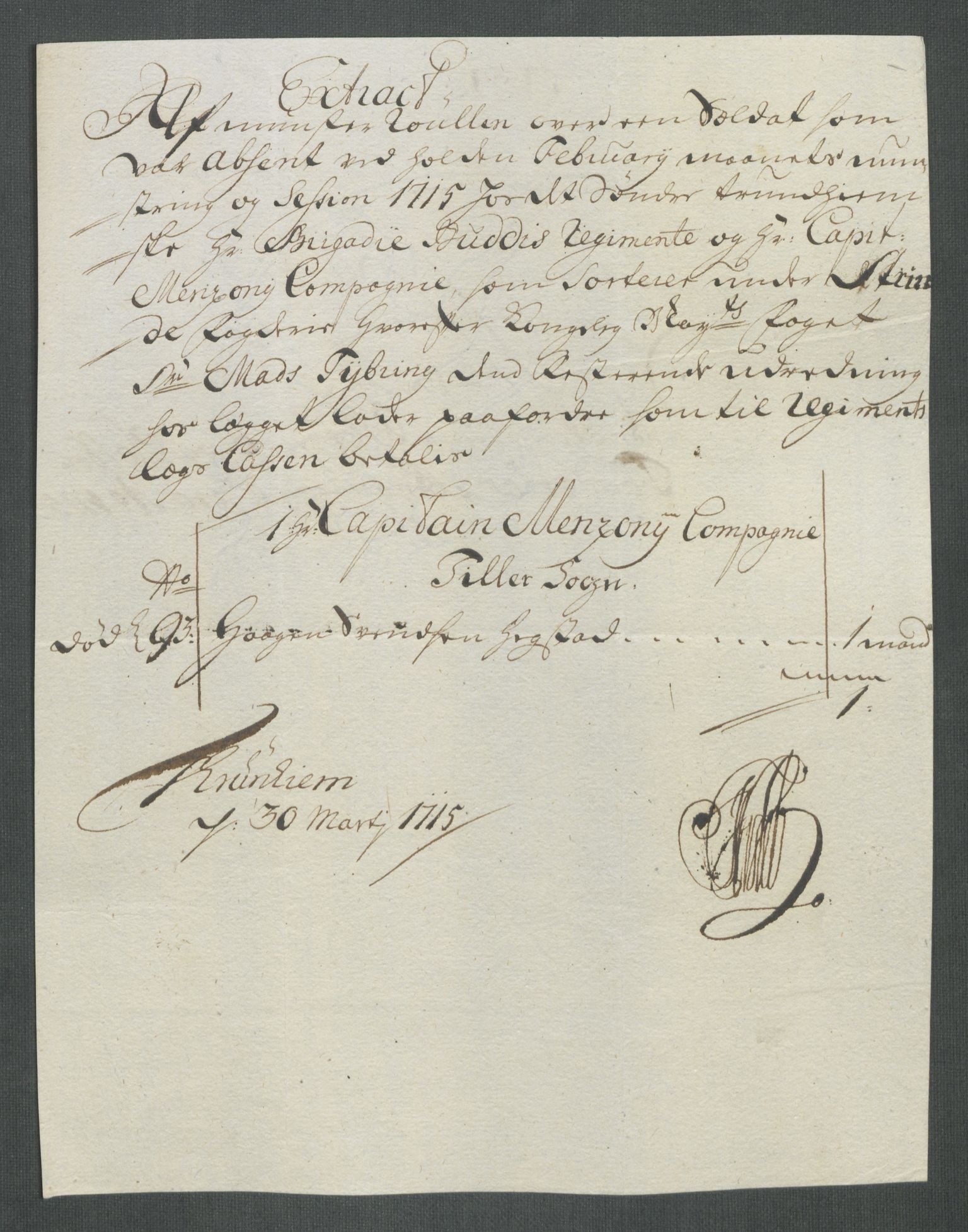 Rentekammeret inntil 1814, Reviderte regnskaper, Fogderegnskap, AV/RA-EA-4092/R61/L4115: Fogderegnskap Strinda og Selbu, 1715-1716, p. 119