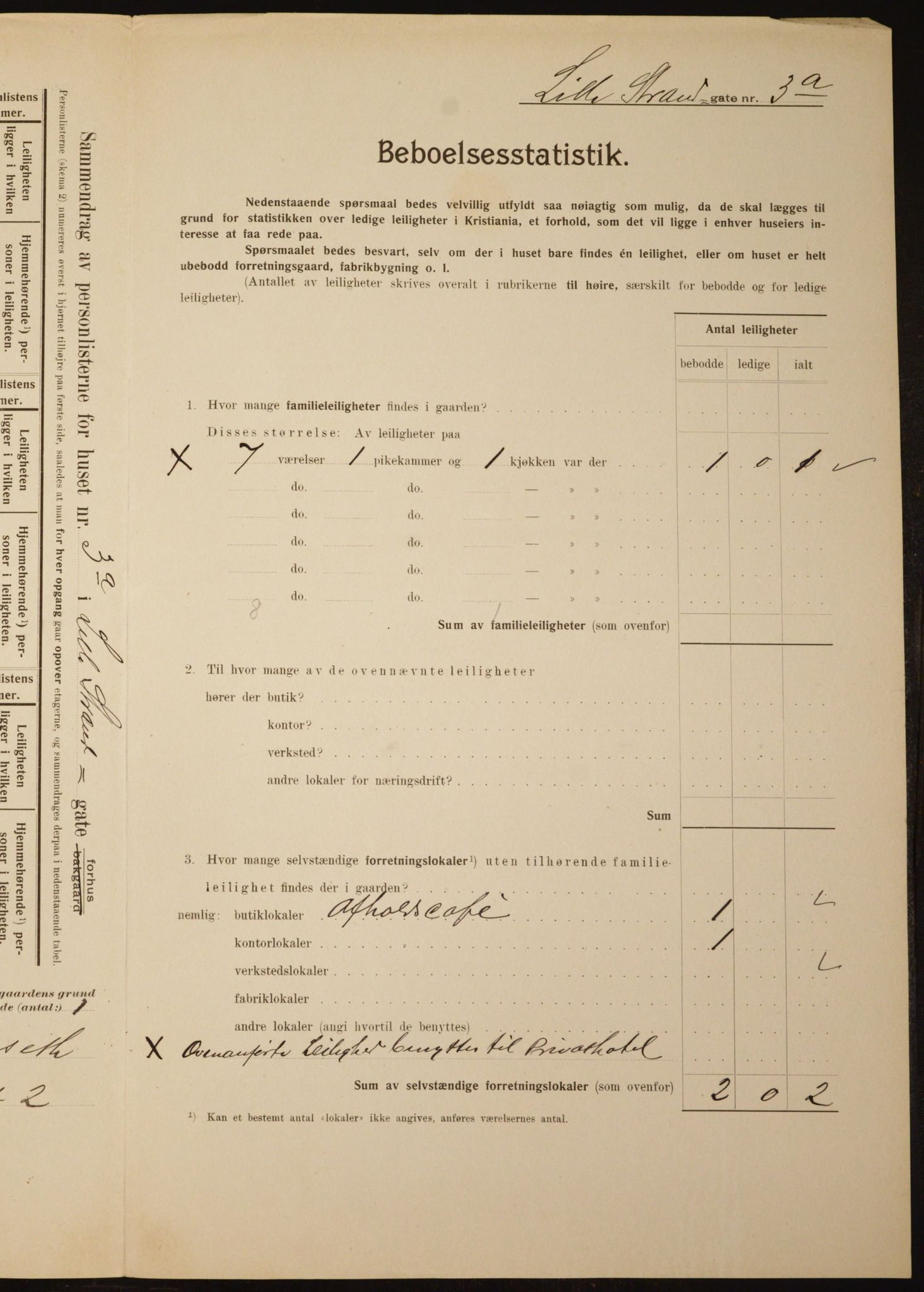 OBA, Municipal Census 1910 for Kristiania, 1910, p. 55608