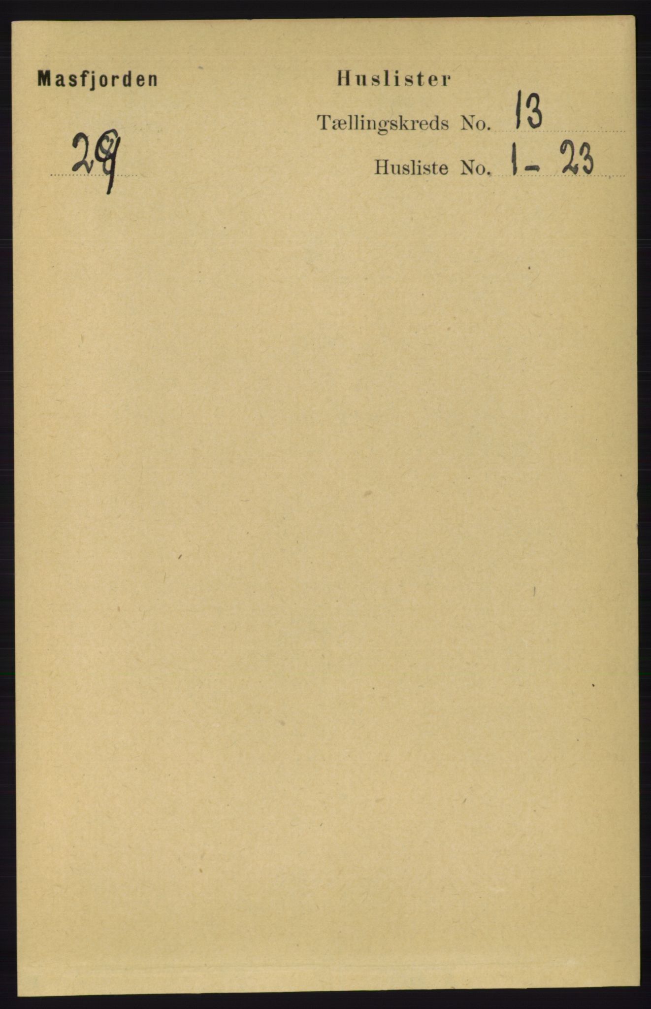 RA, 1891 census for 1266 Masfjorden, 1891, p. 2602