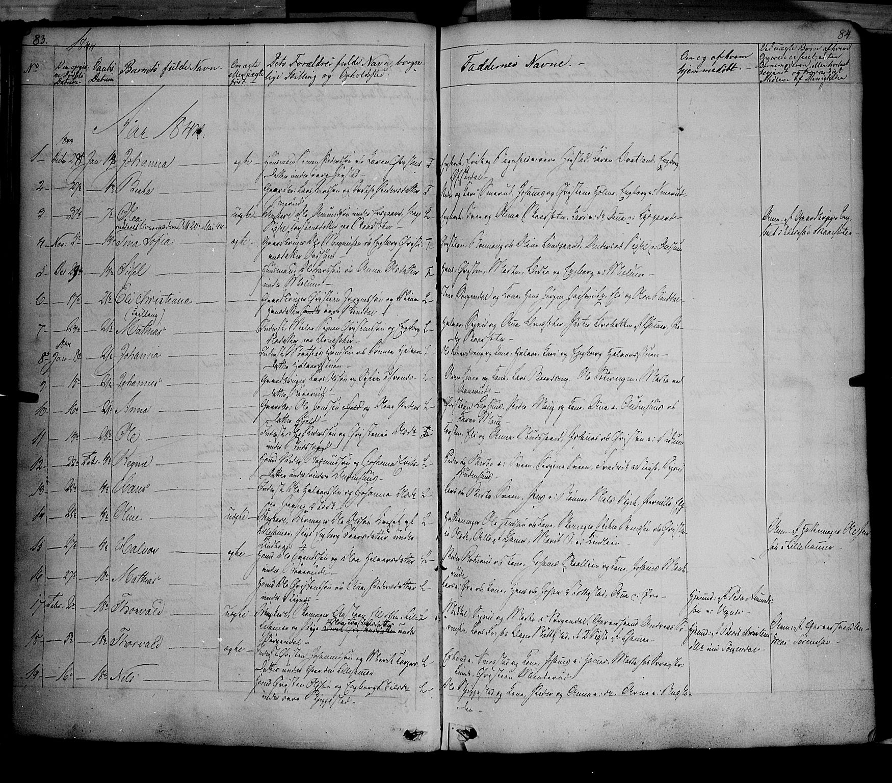 Fåberg prestekontor, SAH/PREST-086/H/Ha/Haa/L0005: Parish register (official) no. 5, 1836-1854, p. 83-84