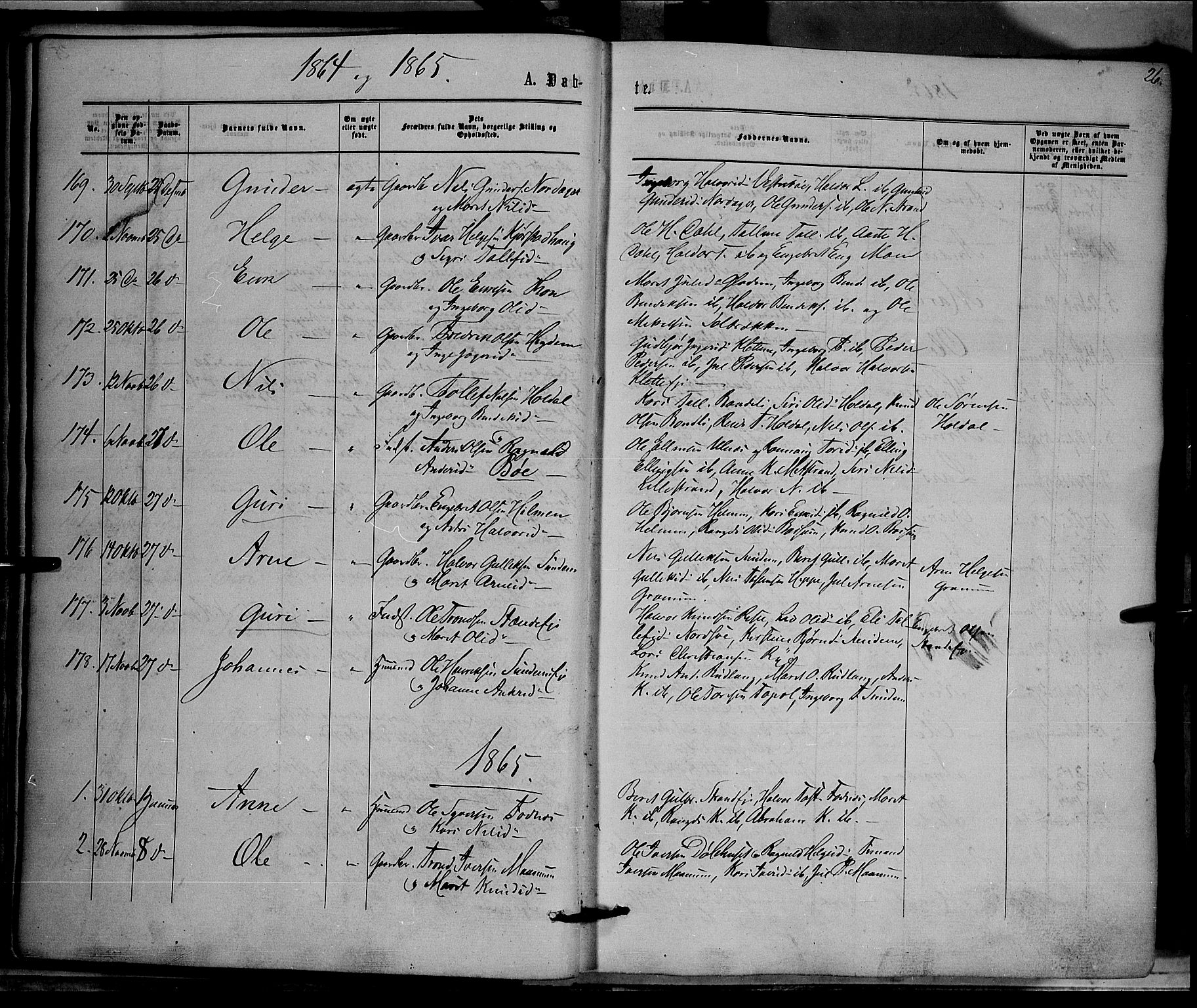 Nord-Aurdal prestekontor, SAH/PREST-132/H/Ha/Haa/L0008: Parish register (official) no. 8, 1863-1875, p. 26