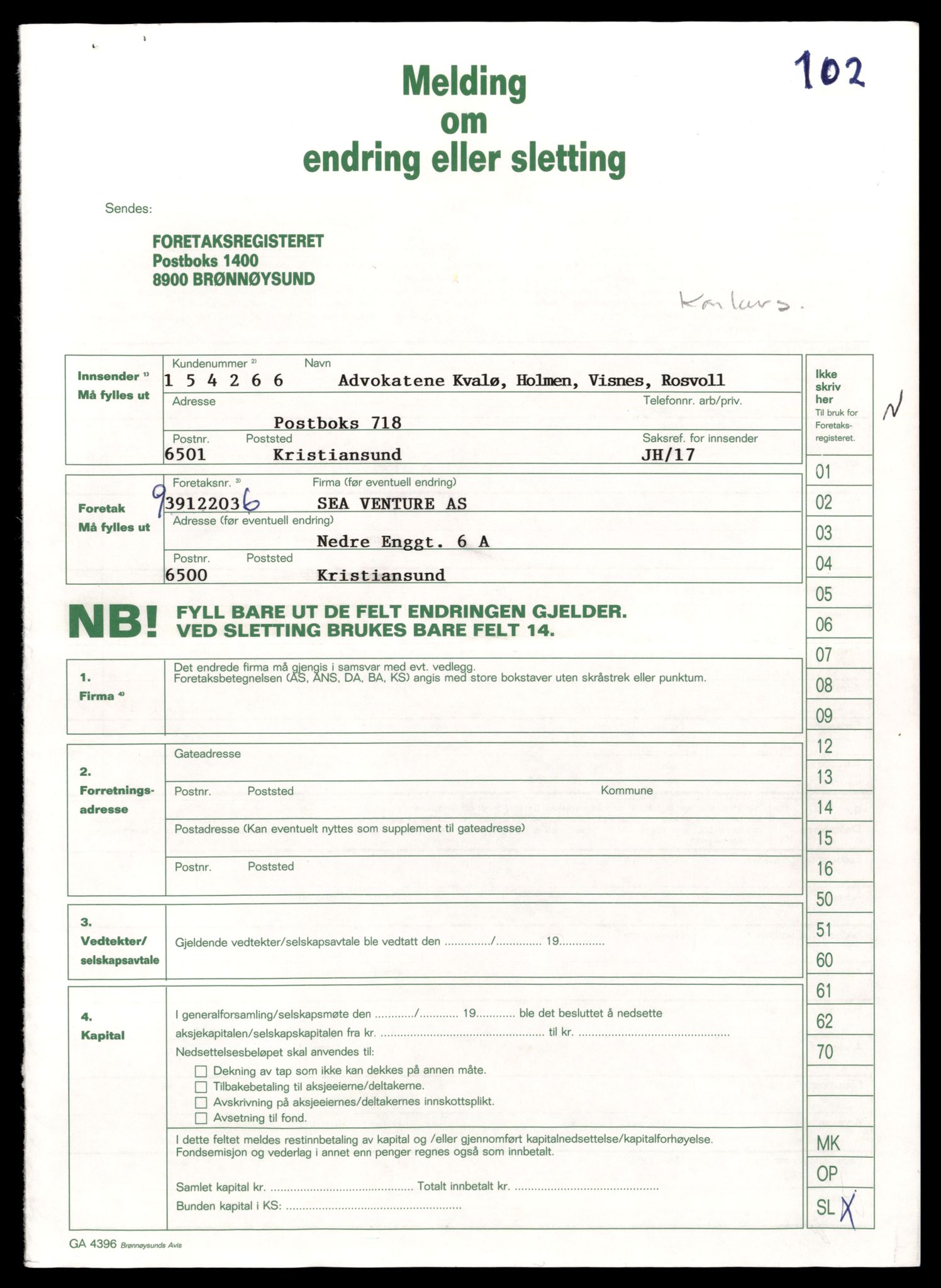 Kristiansund sorenskriveri, AV/SAT-A-0019/2/J/Jd/Jde/L0026: Bilag, Se-Sm, 1944-1990, p. 5