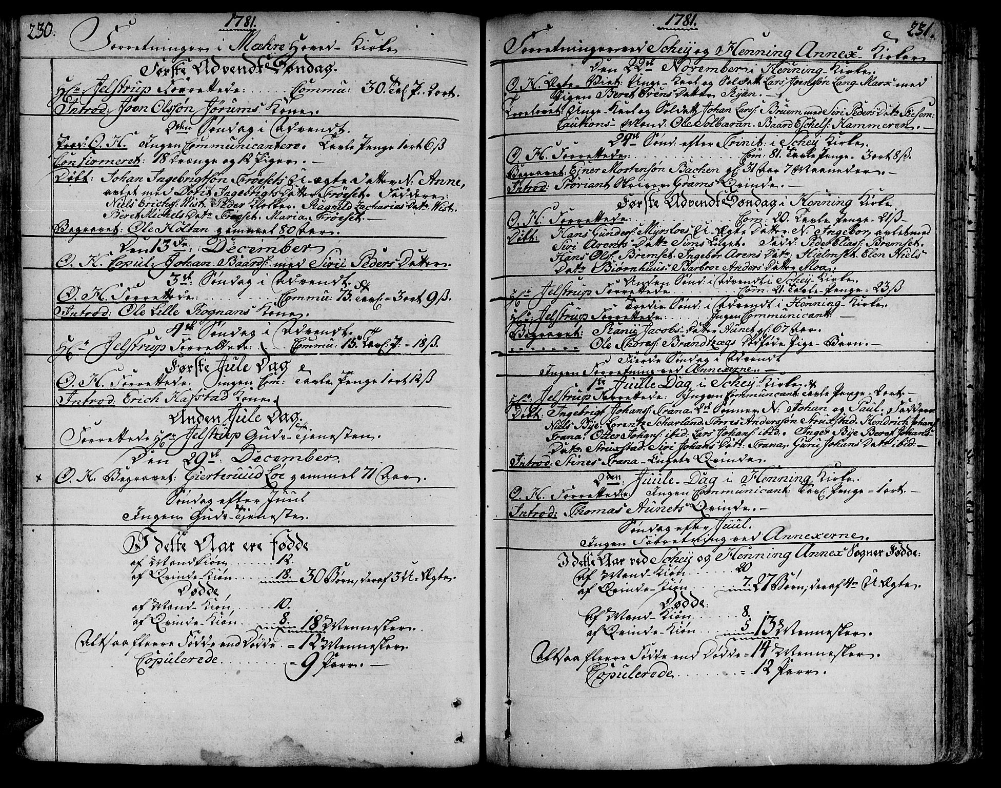 Ministerialprotokoller, klokkerbøker og fødselsregistre - Nord-Trøndelag, SAT/A-1458/735/L0331: Parish register (official) no. 735A02, 1762-1794, p. 230-231