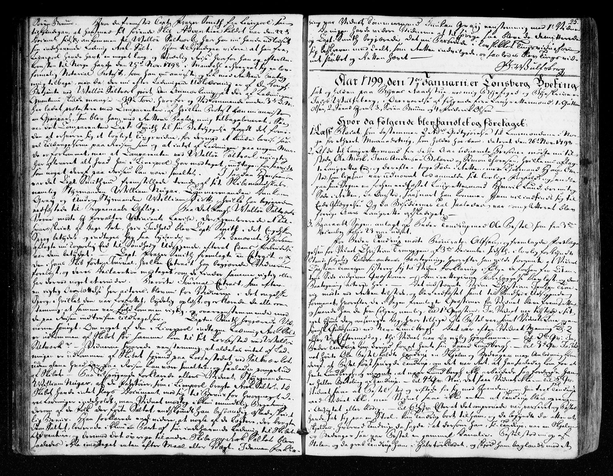 Tønsberg byfogd, AV/SAKO-A-224/F/Fa/L0021: Tingbok, 1798-1807, p. 25