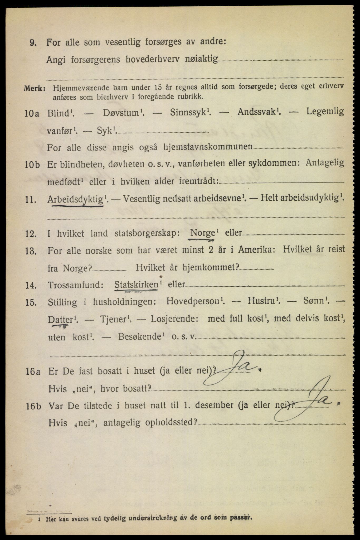 SAK, 1920 census for Randesund, 1920, p. 2729