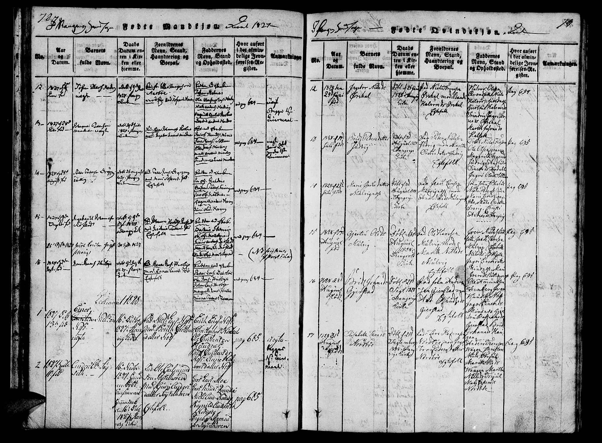 Ministerialprotokoller, klokkerbøker og fødselsregistre - Møre og Romsdal, AV/SAT-A-1454/592/L1023: Parish register (official) no. 592A02, 1820-1830, p. 78-79