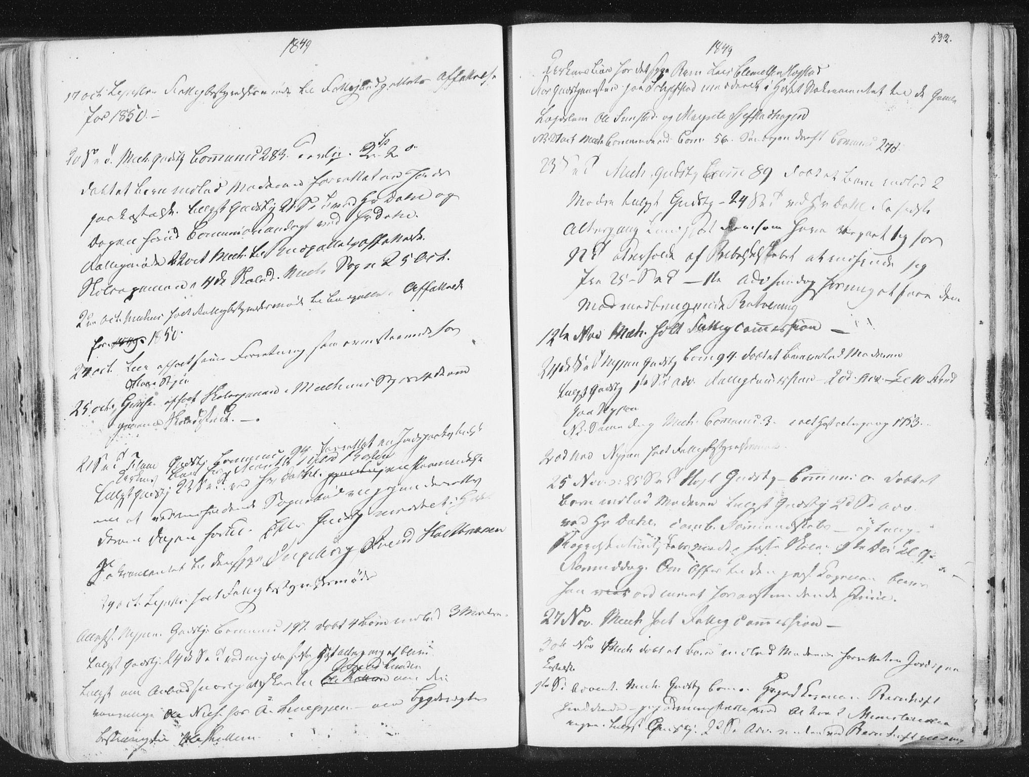 Ministerialprotokoller, klokkerbøker og fødselsregistre - Sør-Trøndelag, SAT/A-1456/691/L1074: Parish register (official) no. 691A06, 1842-1852, p. 533