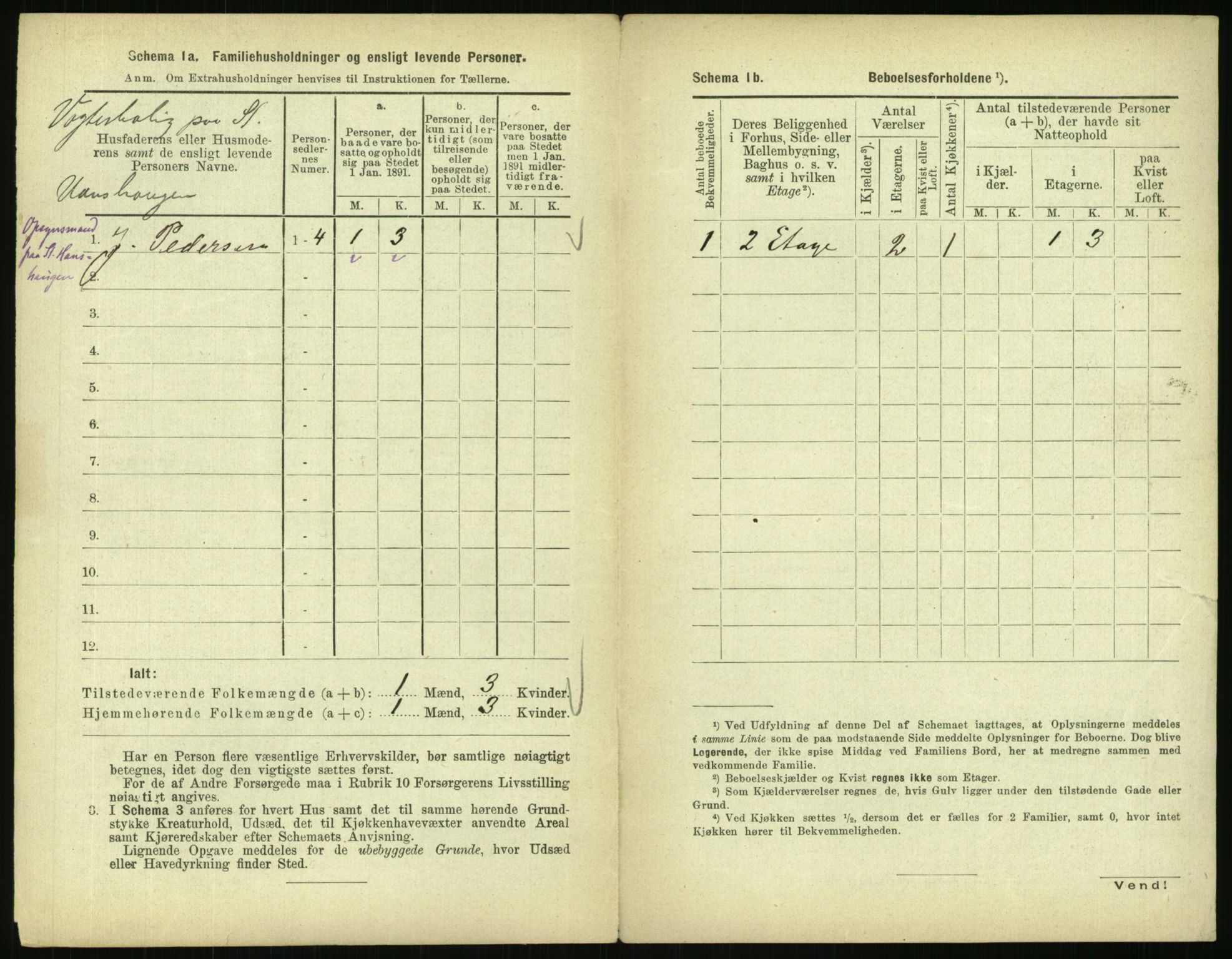 RA, 1891 census for 0301 Kristiania, 1891, p. 64000