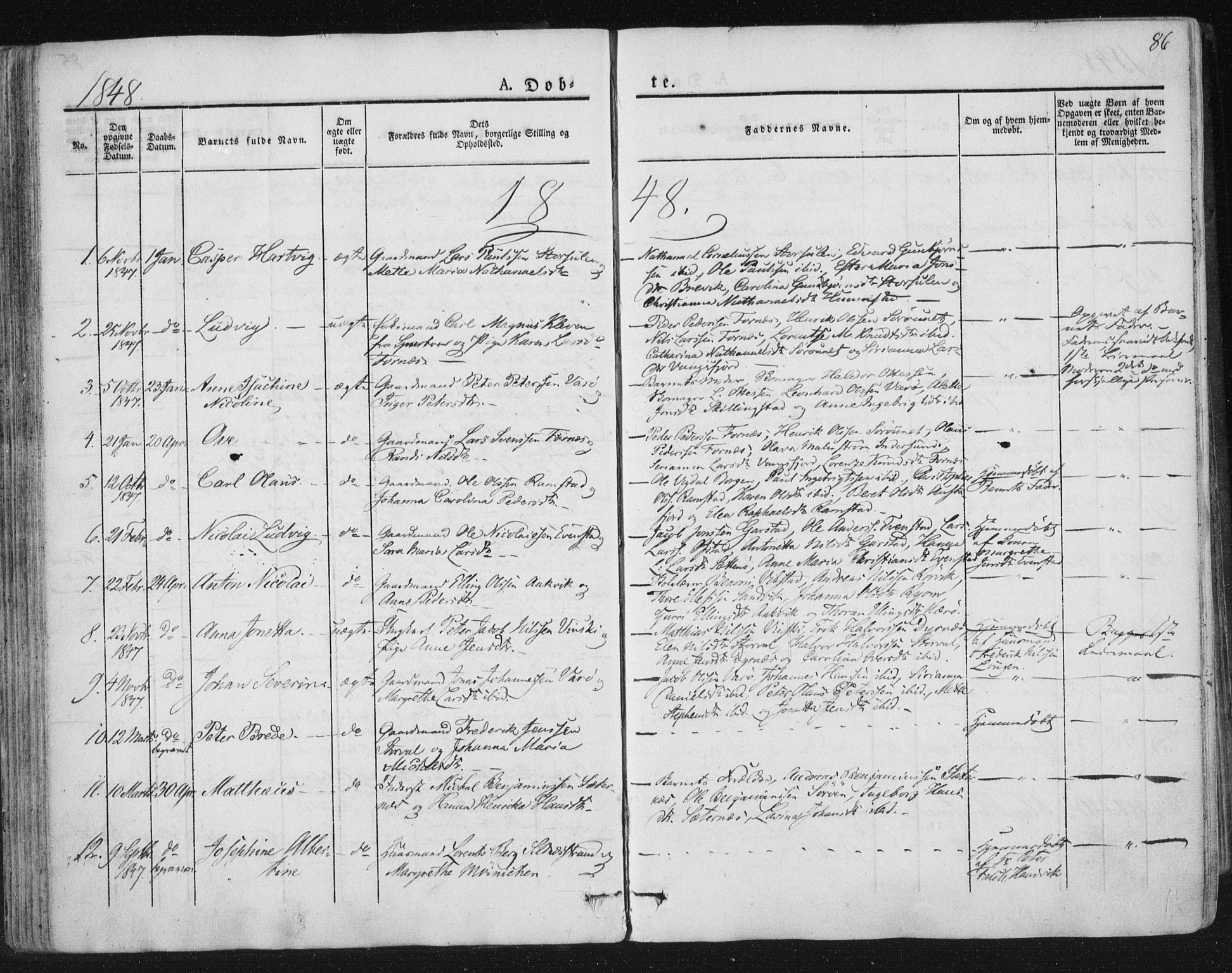 Ministerialprotokoller, klokkerbøker og fødselsregistre - Nord-Trøndelag, SAT/A-1458/784/L0669: Parish register (official) no. 784A04, 1829-1859, p. 86