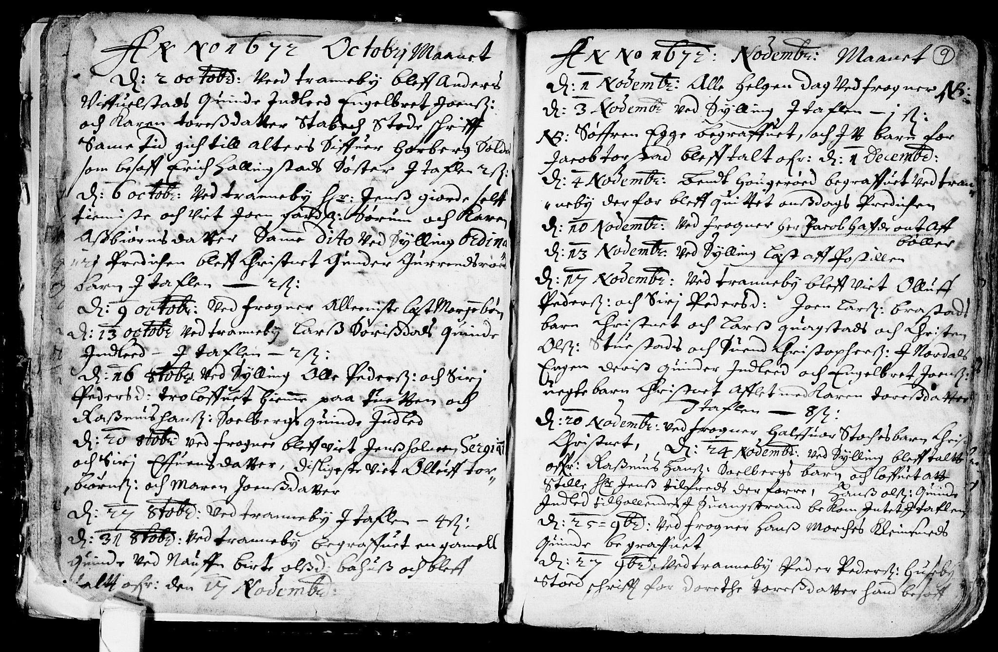 Lier kirkebøker, AV/SAKO-A-230/F/Fa/L0001: Parish register (official) no. I 1, 1672-1701, p. 9