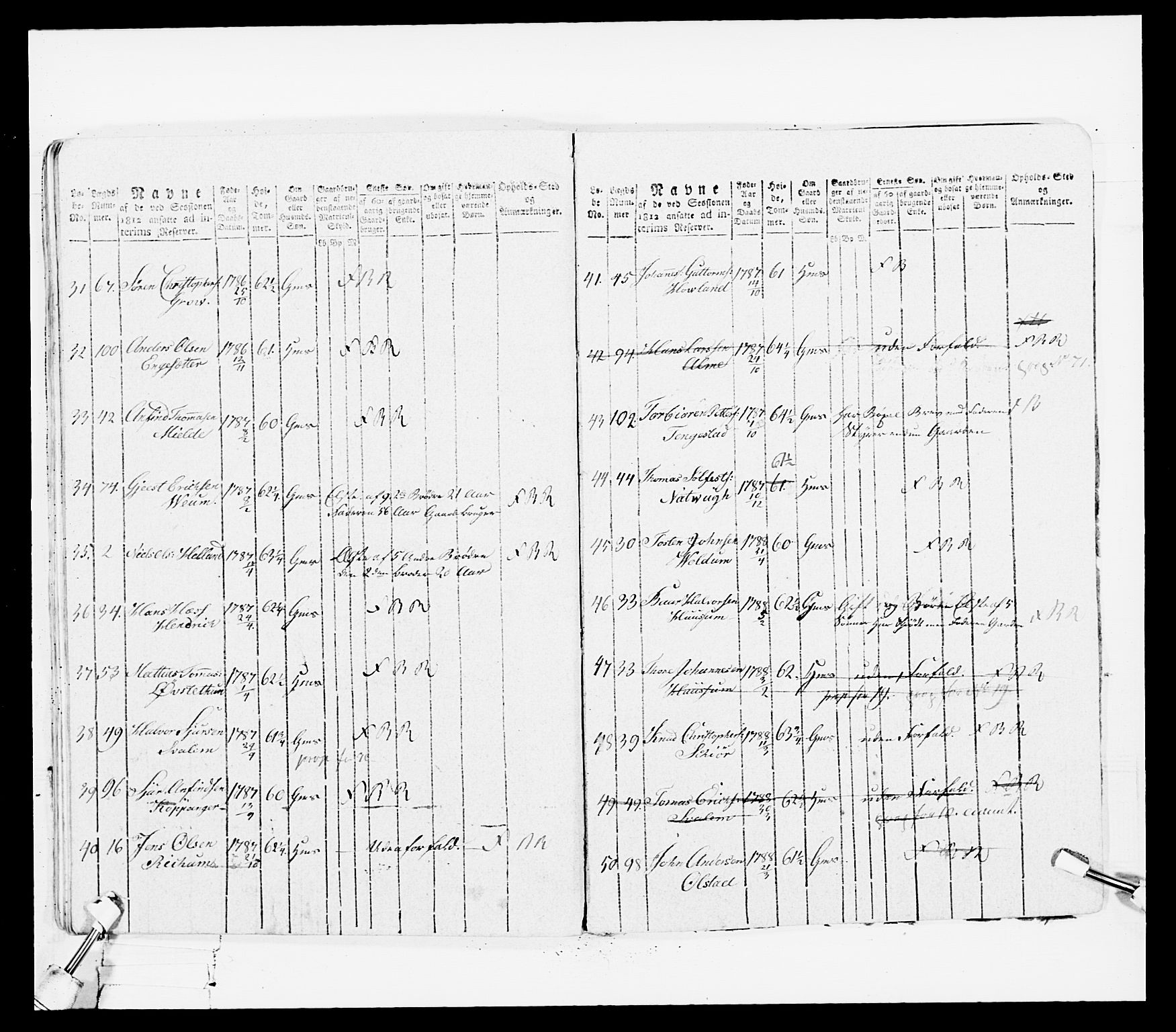 Generalitets- og kommissariatskollegiet, Det kongelige norske kommissariatskollegium, AV/RA-EA-5420/E/Eh/L0100: Bergenhusiske skarpskytterbataljon, 1812, p. 109