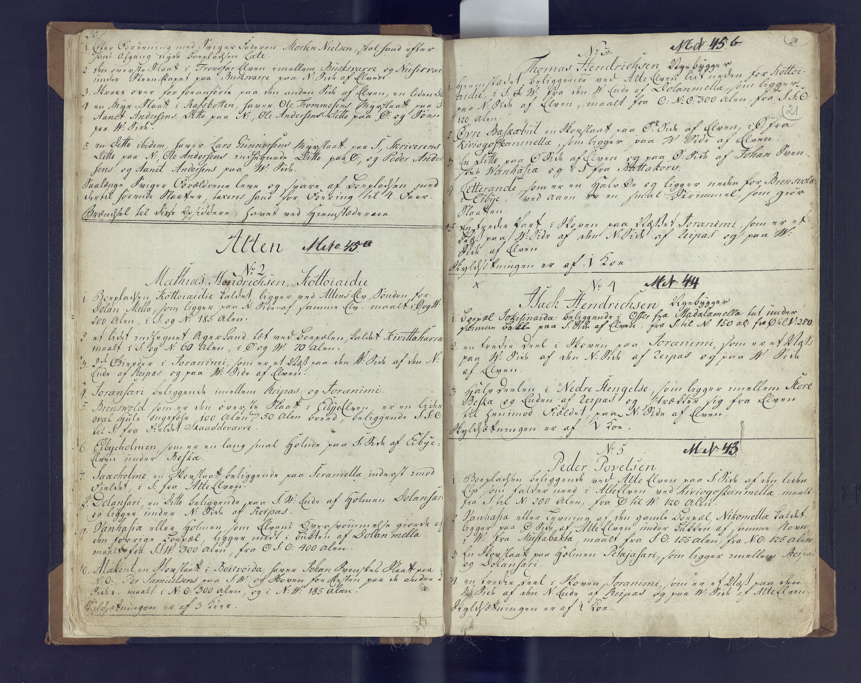Fylkesmannen i Finnmark, AV/SATØ-S-1120/1Coa/L2882: Landmålerprotokoll (i nærmagasinet/skannet), 1776-1845, p. 14