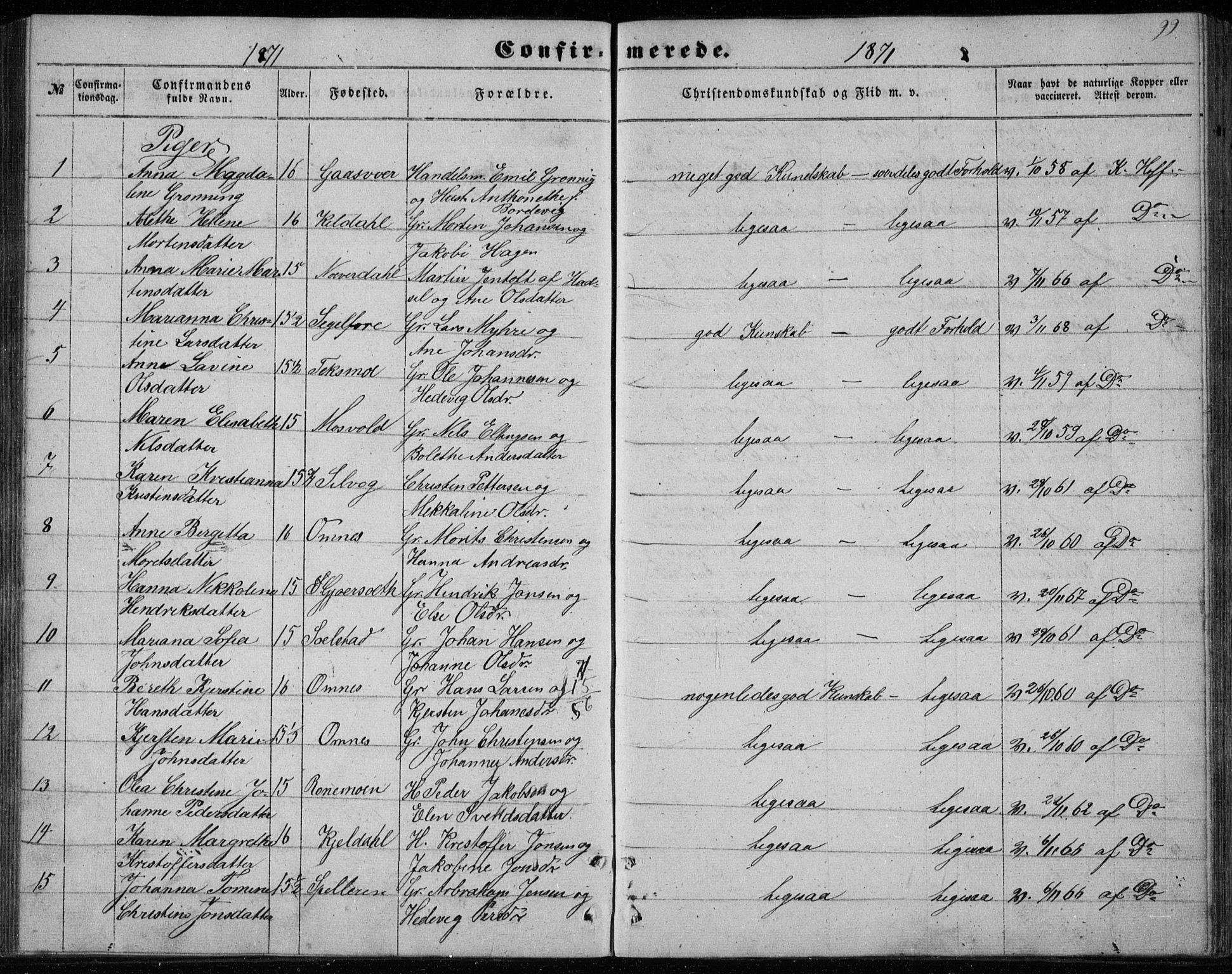 Ministerialprotokoller, klokkerbøker og fødselsregistre - Nordland, SAT/A-1459/843/L0633: Parish register (copy) no. 843C02, 1853-1873, p. 99