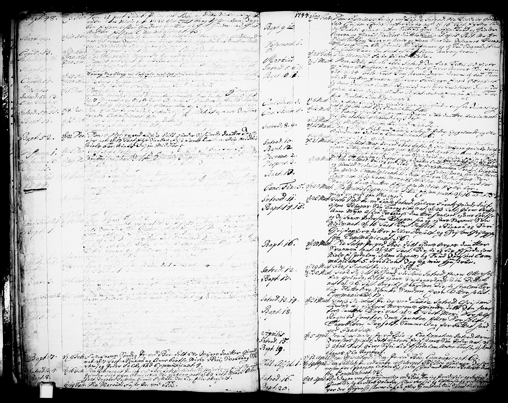 Bø kirkebøker, SAKO/A-257/F/Fa/L0003: Parish register (official) no. 3, 1733-1748, p. 28