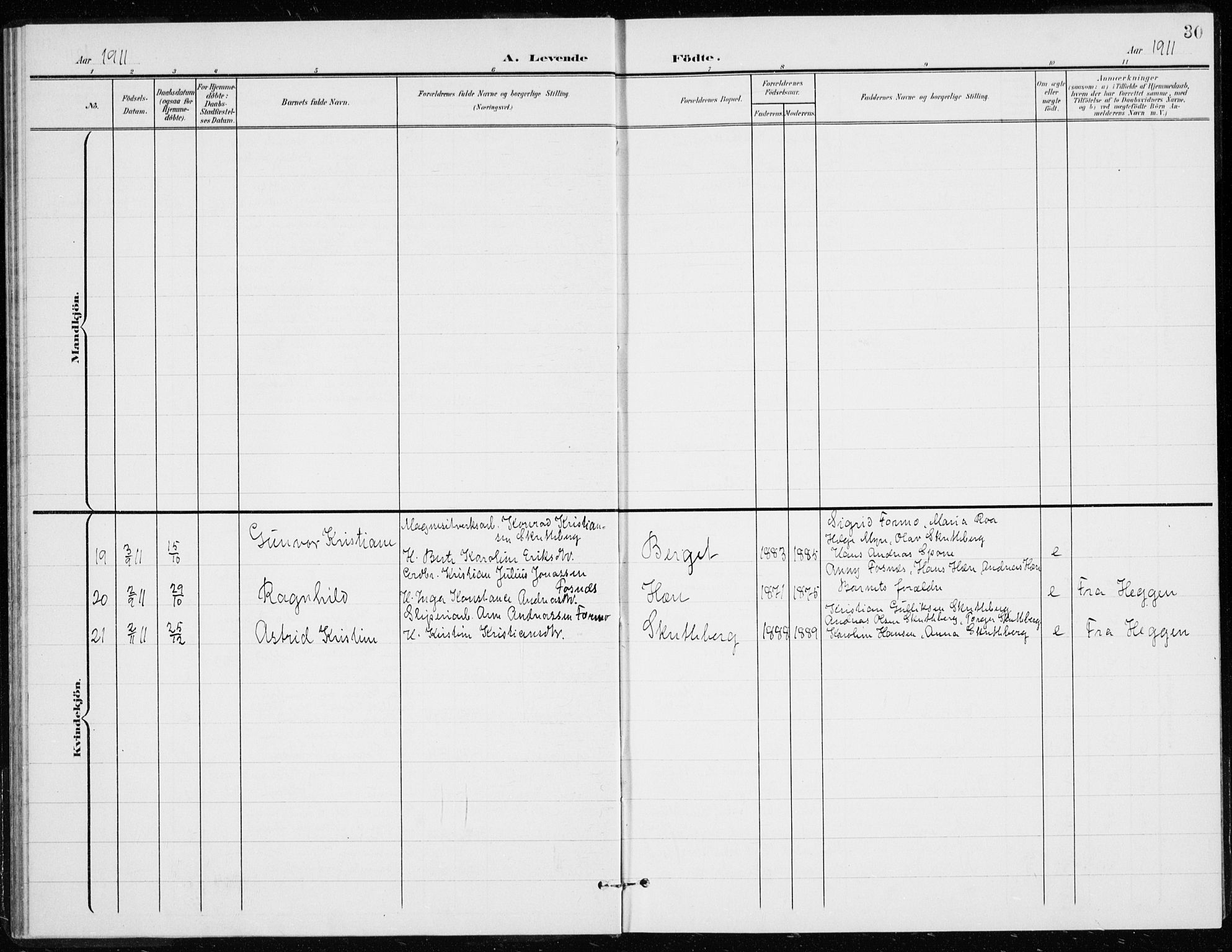 Modum kirkebøker, AV/SAKO-A-234/G/Gd/L0001: Parish register (copy) no. IV 1, 1901-1921, p. 30